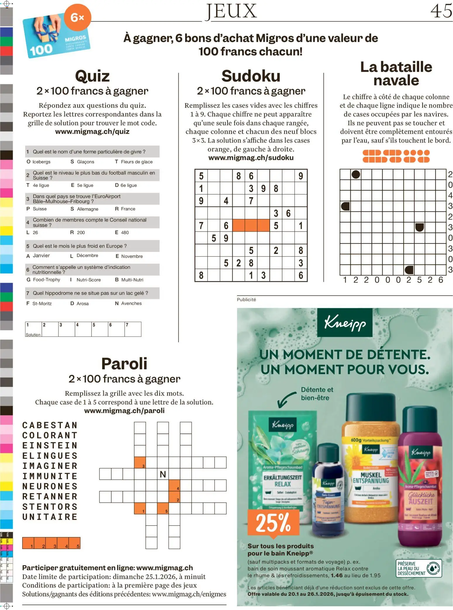 Migros Magazin FR – gültig ab 19.01.2026 | Seite: 45 | Produkte: Glace