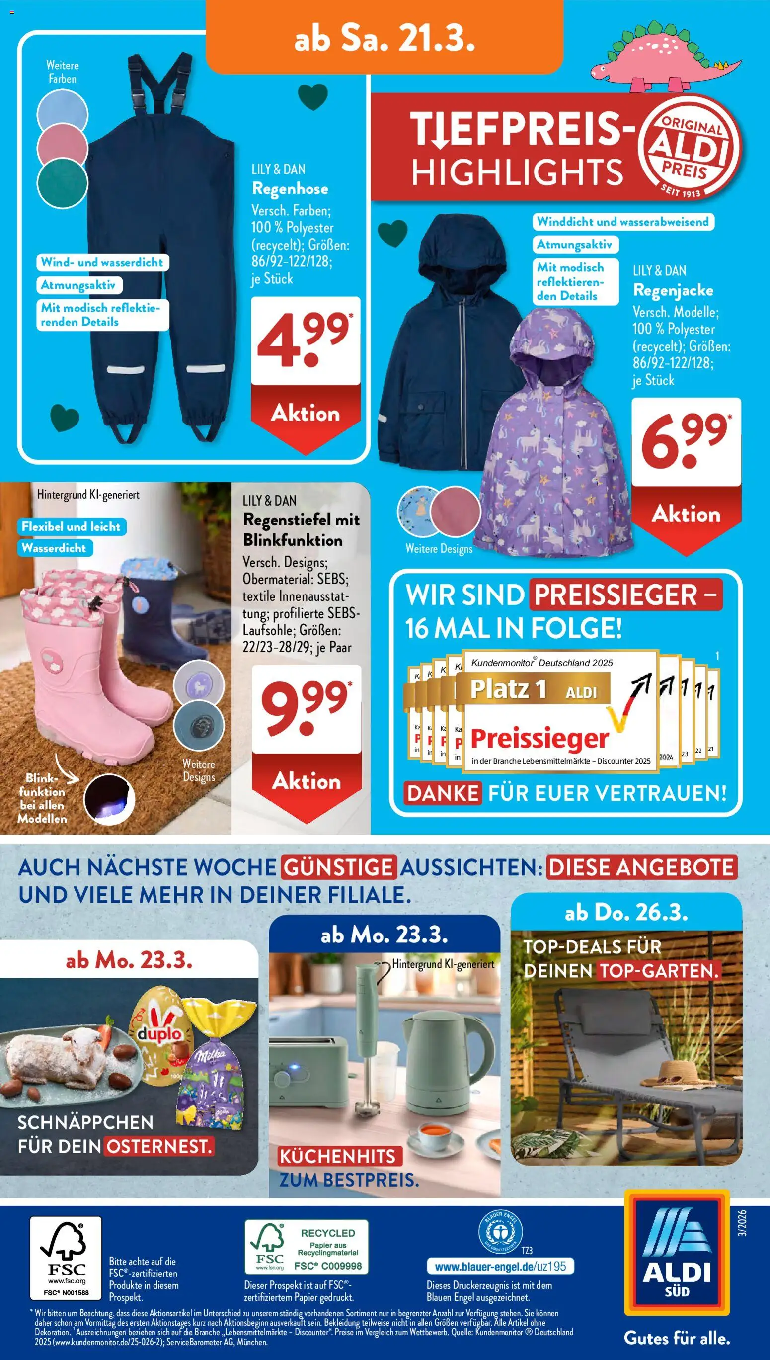 Aldi Süd Prospekt 	 – gültig ab 16.03.2026 | Seite: 18 | Produkte: Regenjacke, Bekleidung