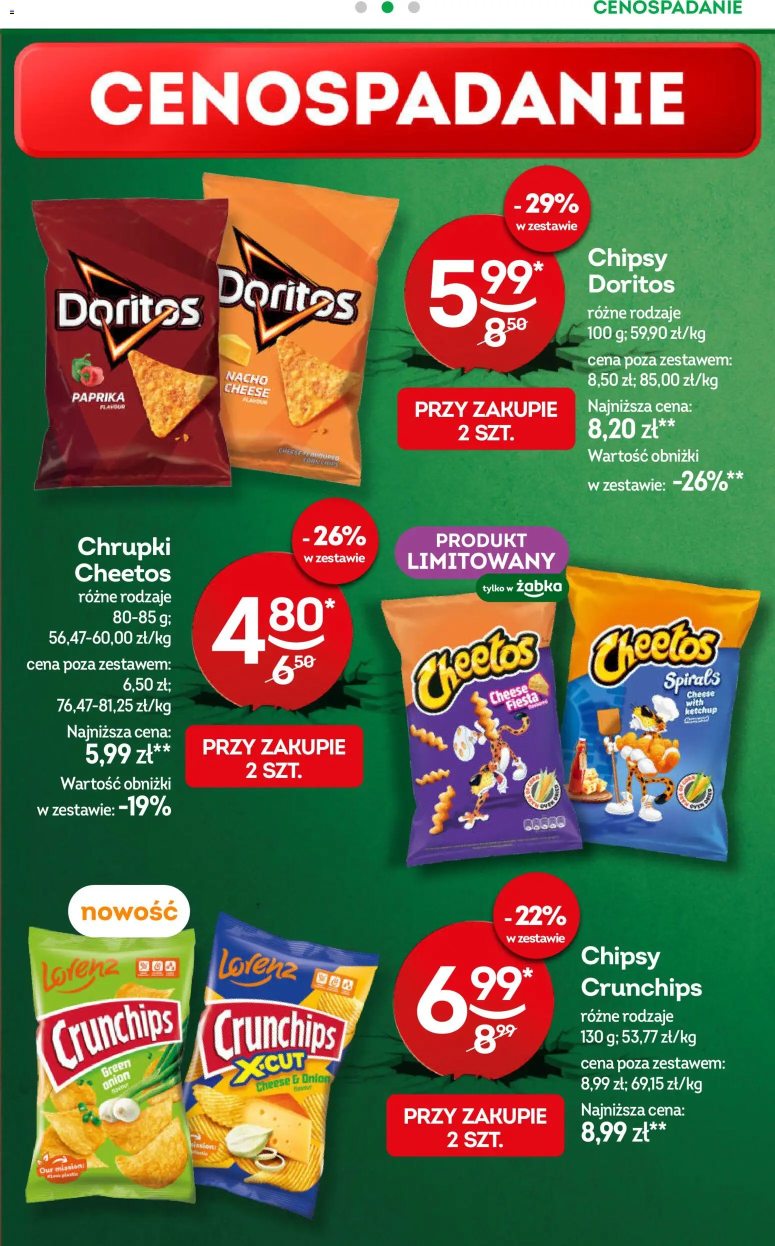 Żabka Gazetka od 28.01.2026 | Strona: 16 | Produkty: Chipsy, Ketchup, Chrupki, Doritos