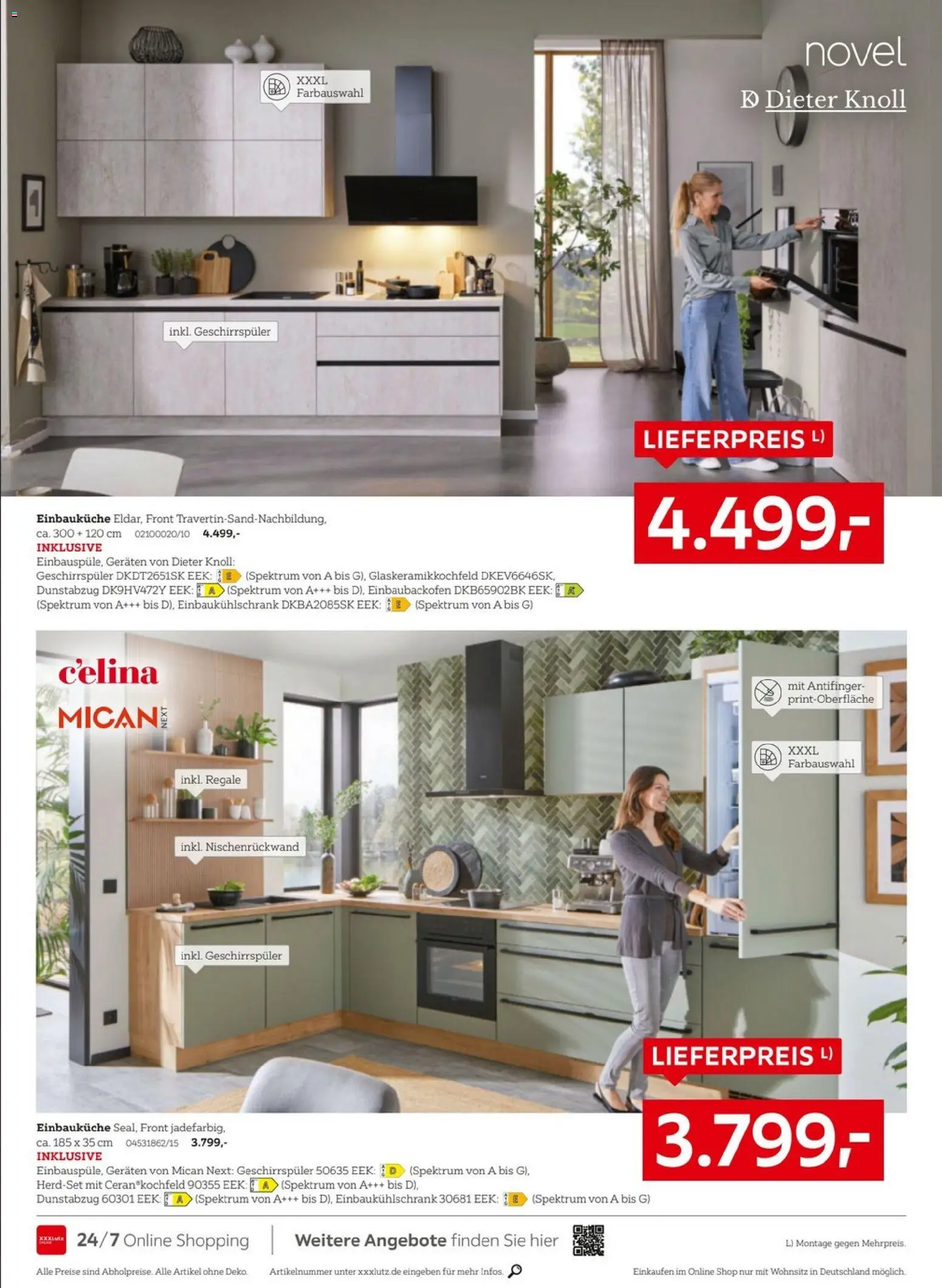 XXXLutz Nr. 1 beim Preis – gültig ab 25.04.2026 | Seite: 16 | Produkte: Geschirrspüler, Einbauküche, Dunstabzug