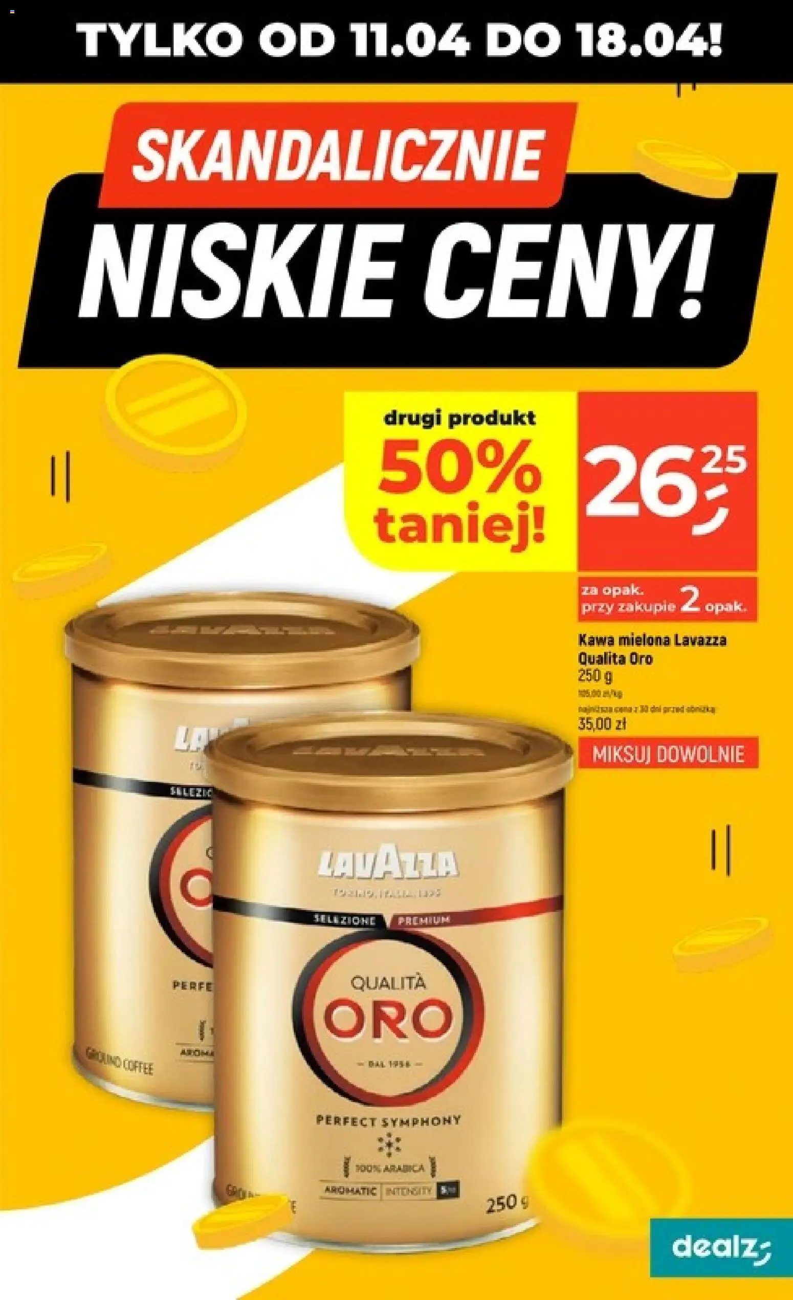 Dealz gazetka - Skandalicznie niskie ceny od 11.04.2026 | Strona: 9 | Produkty: Lavazza, Kawa