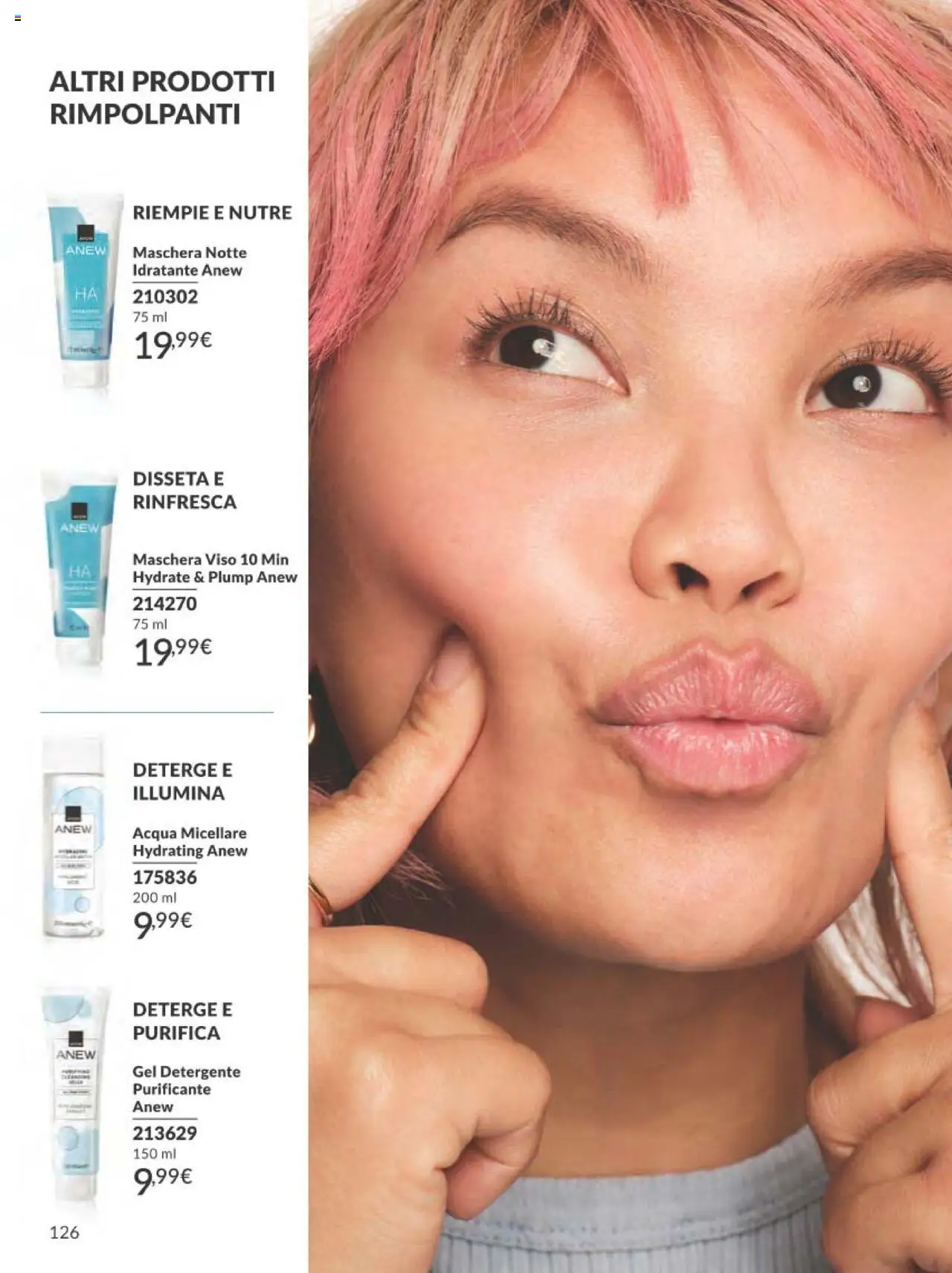 Volantino Avon del 01.09.2025 | Pagina: 126 | Prodotti: Acqua micellare, Detergente, Maschera viso, Acqua