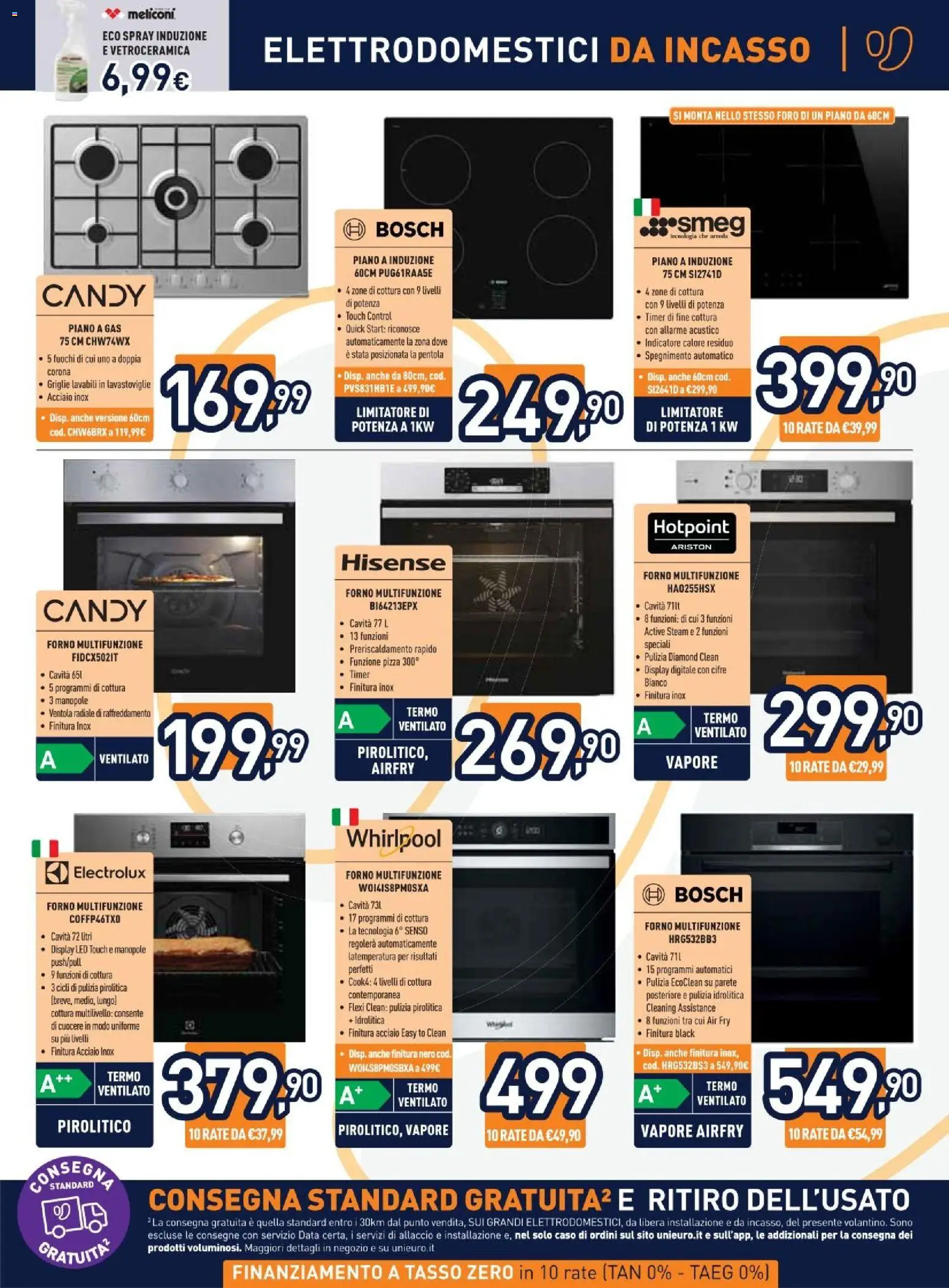 Volantino Unieuro del 27.02.2026 | Pagina: 9 | Prodotti: Pizza, Lavastoviglie, Data, Forno