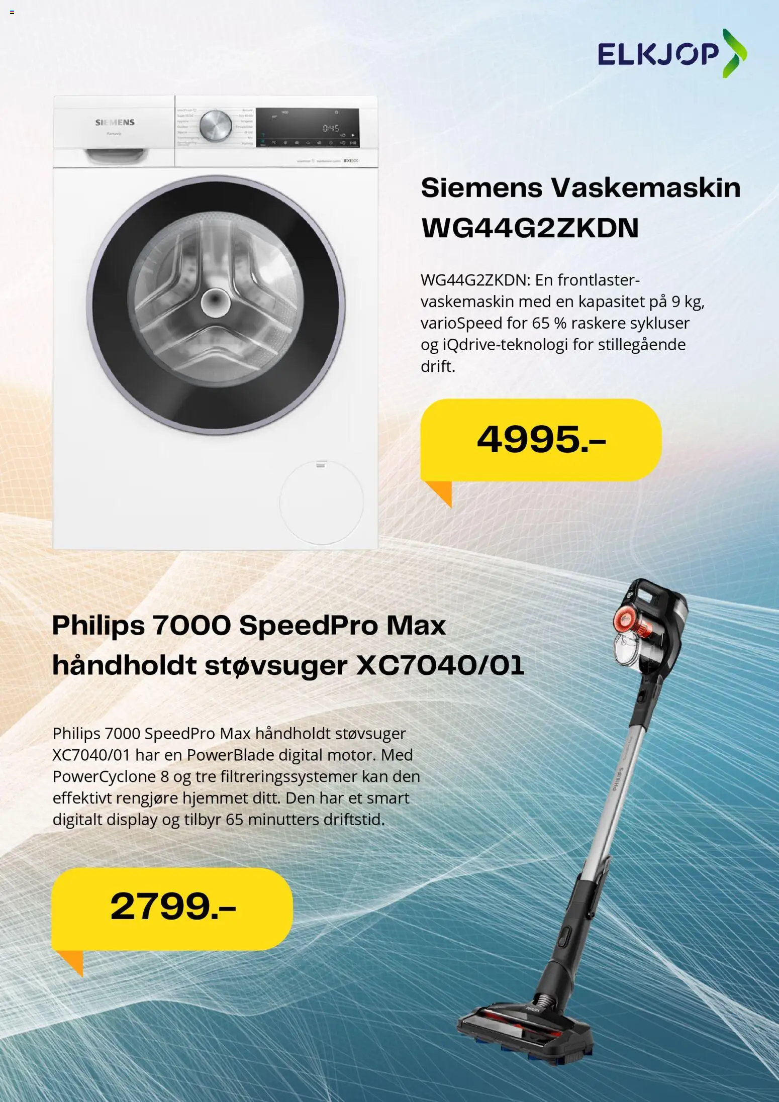 {H1} | Side: 5 | Produkter: Vaskemaskin, Støvsuger