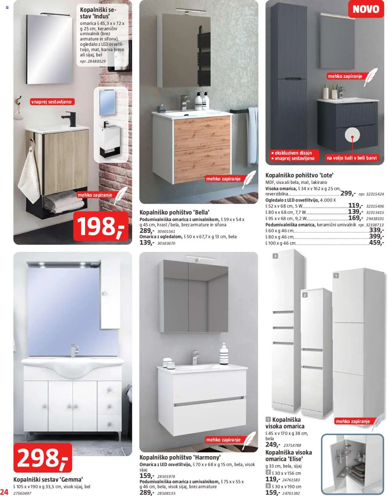 Bauhaus katalog │ velja od 31.07.2025 | Stran: 24 | Izdelki: Pohištvo, Umivalnik, Barva, Omarica