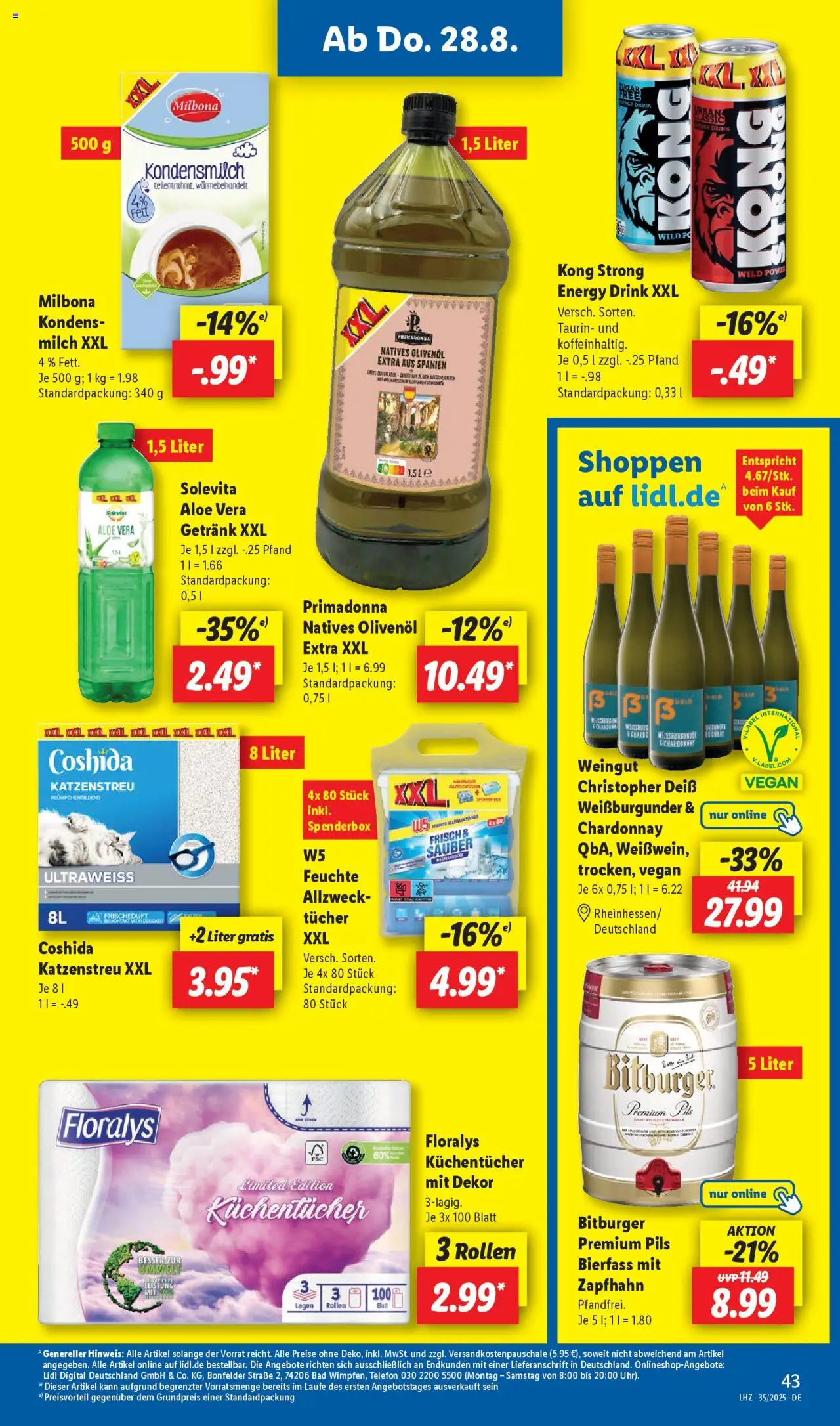 Lidl Prospekt 	 - gültig ab dem 25.08.2025 | Seite: 57 | Produkte: Milch, Bad, Pils, Telefon