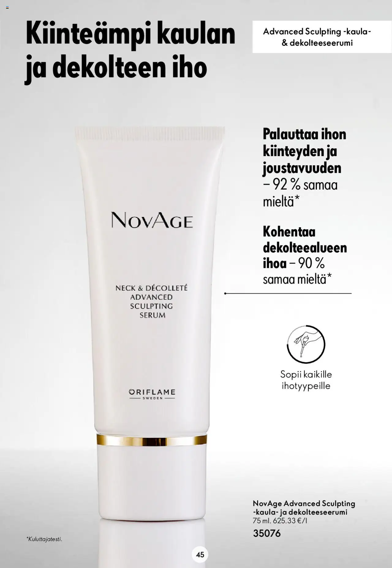Oriflame Novage+ – voimassa 25.01.2024 alkaen | Sivu: 45