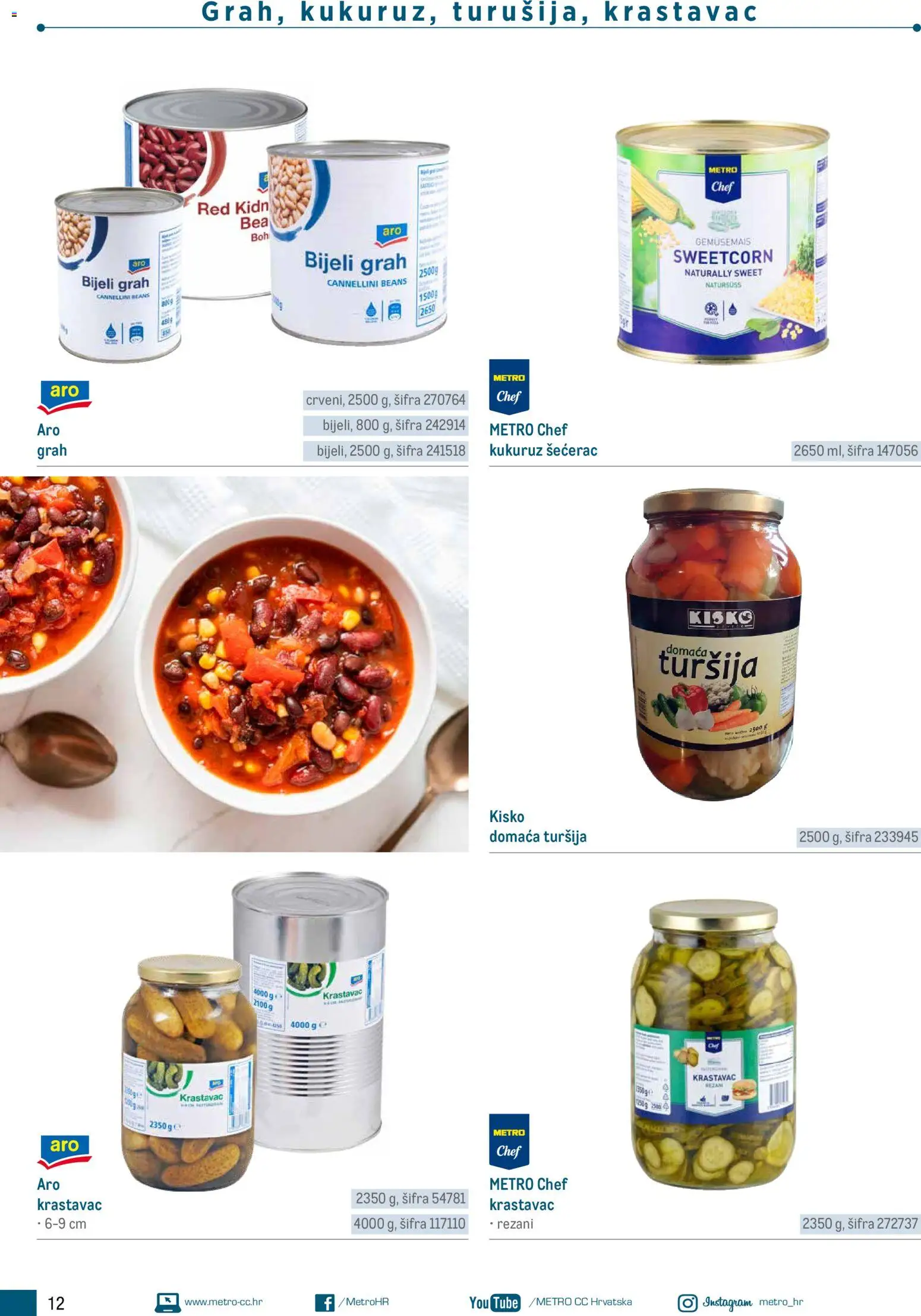 Metro katalog | vrijedi od 05.03.2026 | Stranica: 12 | Proizvodi: Kukuruz, Grah, Krastavac