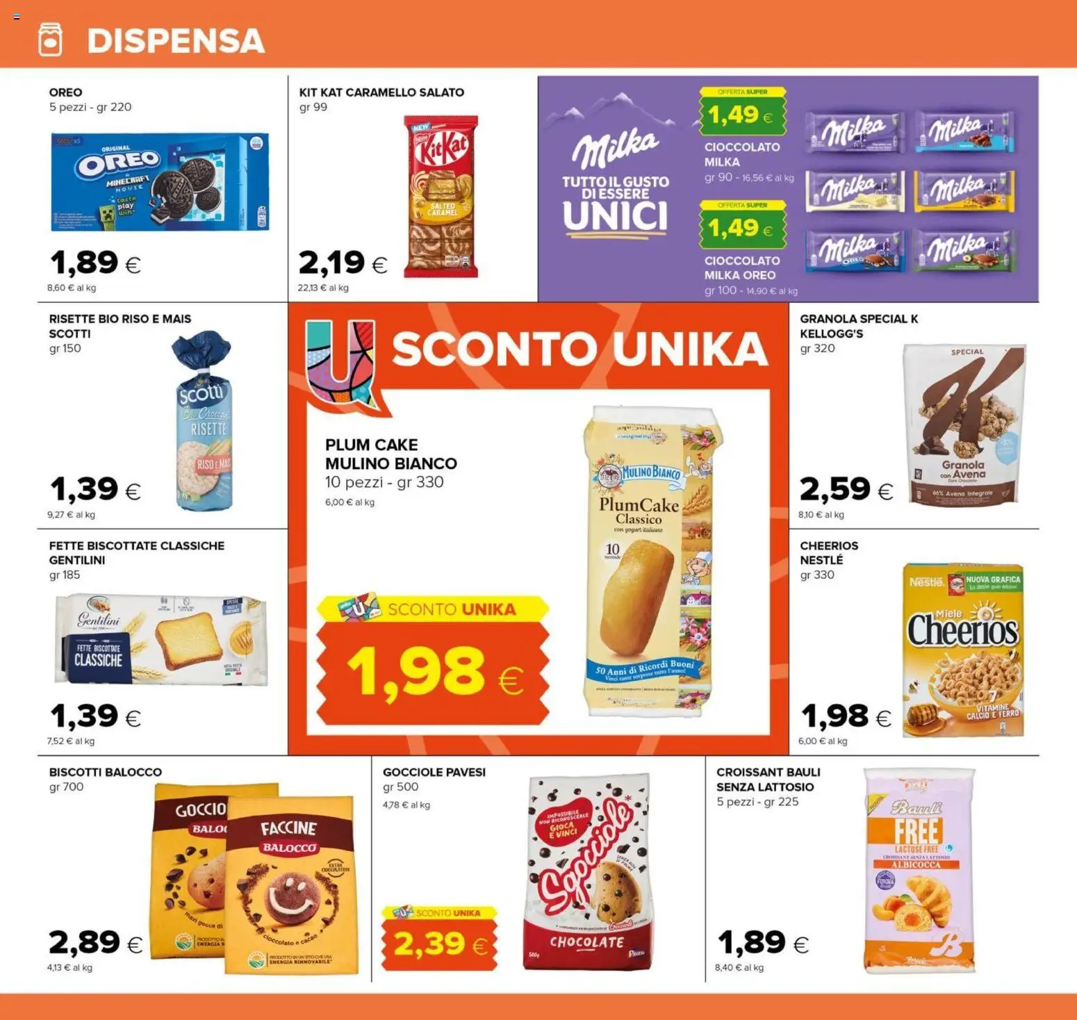 Volantino Oasi del 29.01.2026 | Pagina: 18 | Prodotti: Yogurt, Riso, Biscotti, Croissant