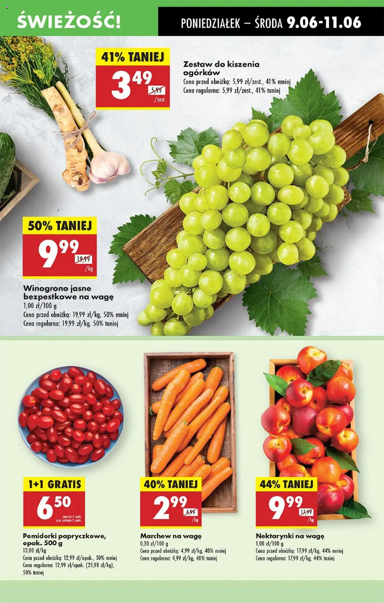 Biedronka gazetka od 09.06.2025 | Strona: 17 | Produkty: Winogrono, Zestaw do kiszenia ogórków
