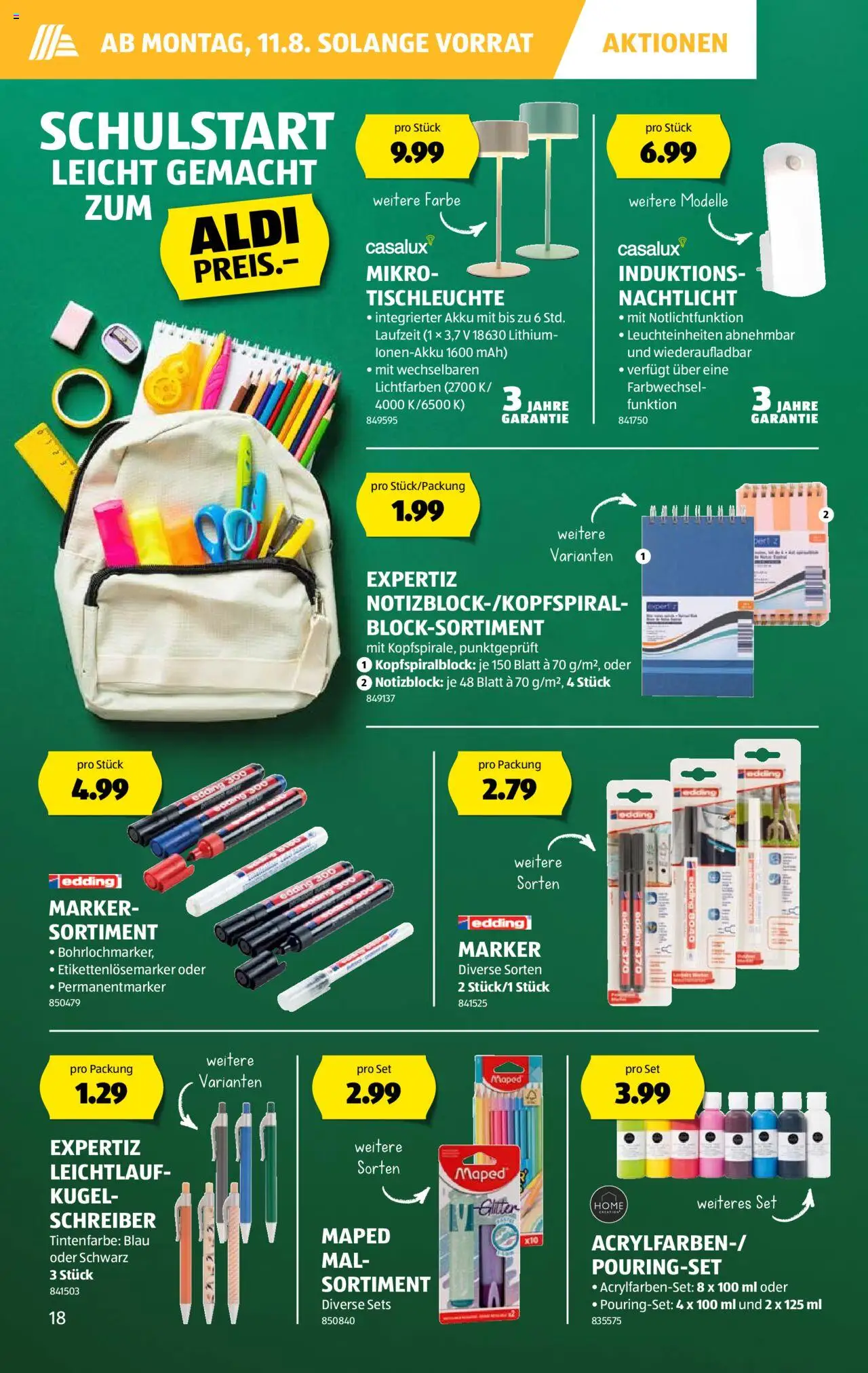 Aldi Aktionen ab 07.08.2025 | Seite: 18 | Produkte: Nachtlicht