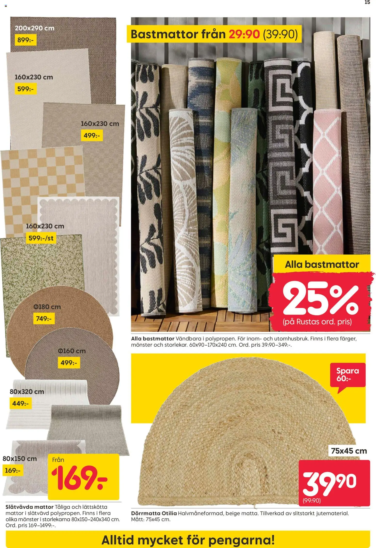 Rusta reklamblad aktuell från 27.04.2026 | Sida: 15 | Produkter: Dörrmatta