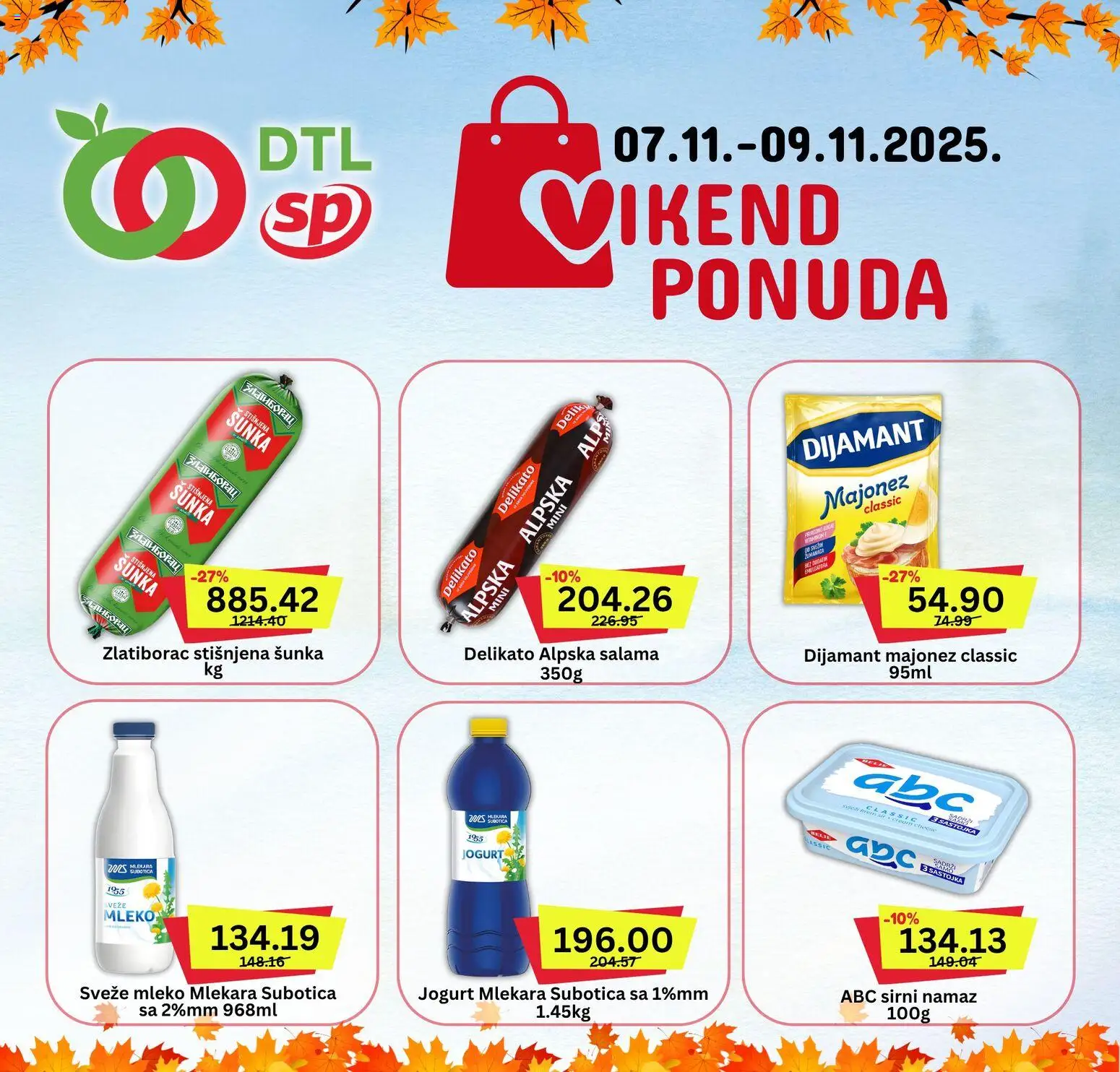 Senta Promet katalog - važi od 07.11.2025 | Strana: 1 | Proizvode: Majonez, Sveže mleko, Mleko, Salama
