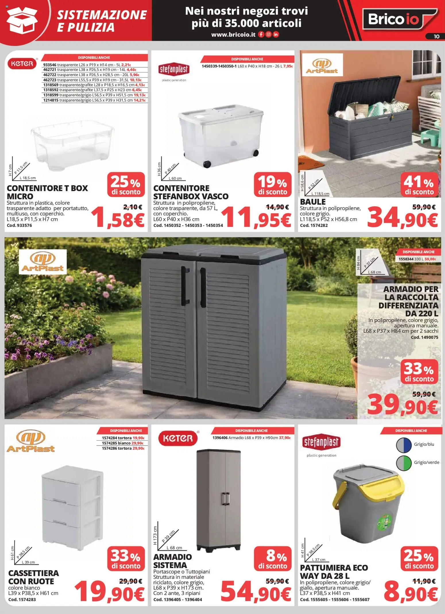 Volantino Brico io del 02.04.2026 | Pagina: 10 | Prodotti: Baule, Contenitore, Armadio, Cassettiera