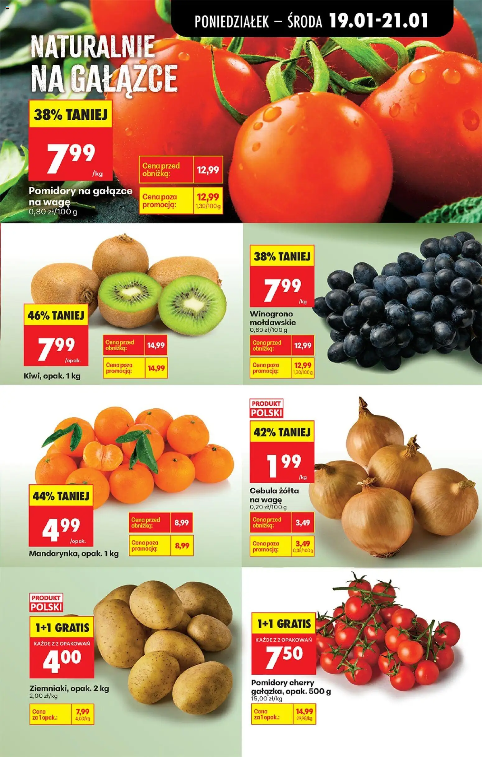 Biedronka gazetka od 19.01.2026 | Strona: 31 | Produkty: Winogrono, Pomidory, Kiwi, Ziemniaki