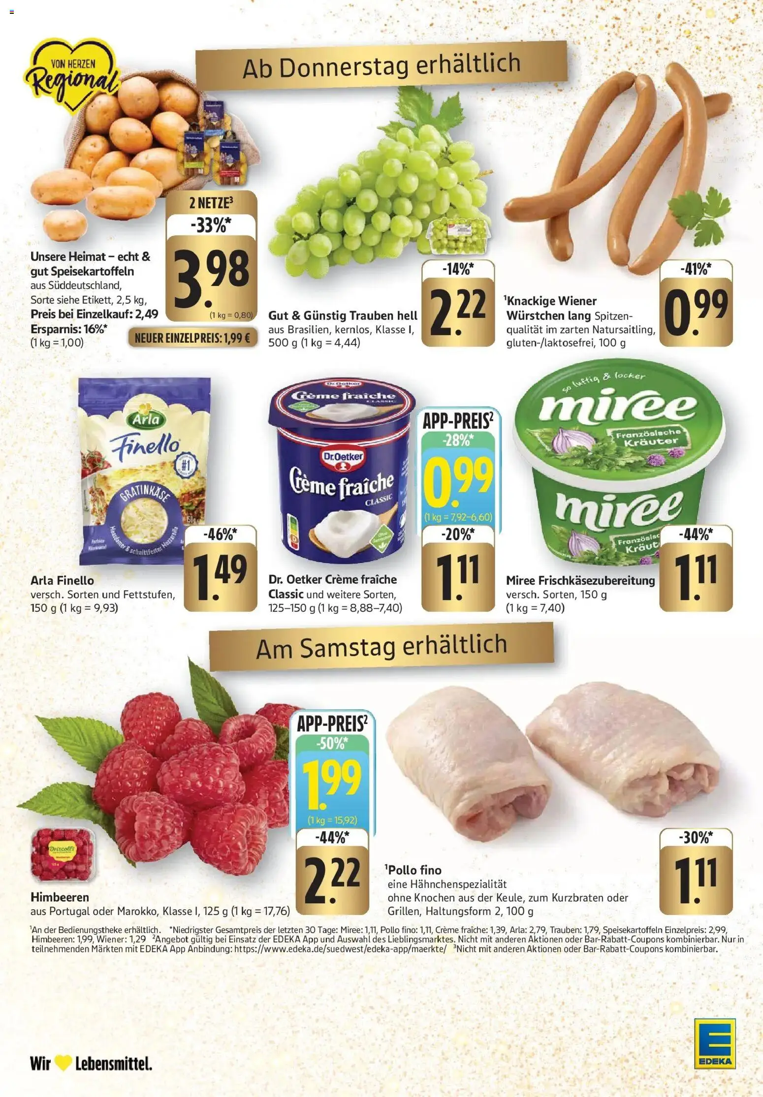 Edeka prospekt Piesport	 – gültig ab 14.12.2025 | Seite: 34 | Produkte: Himbeeren, Wiener wurstchen, Trauben, Kraut