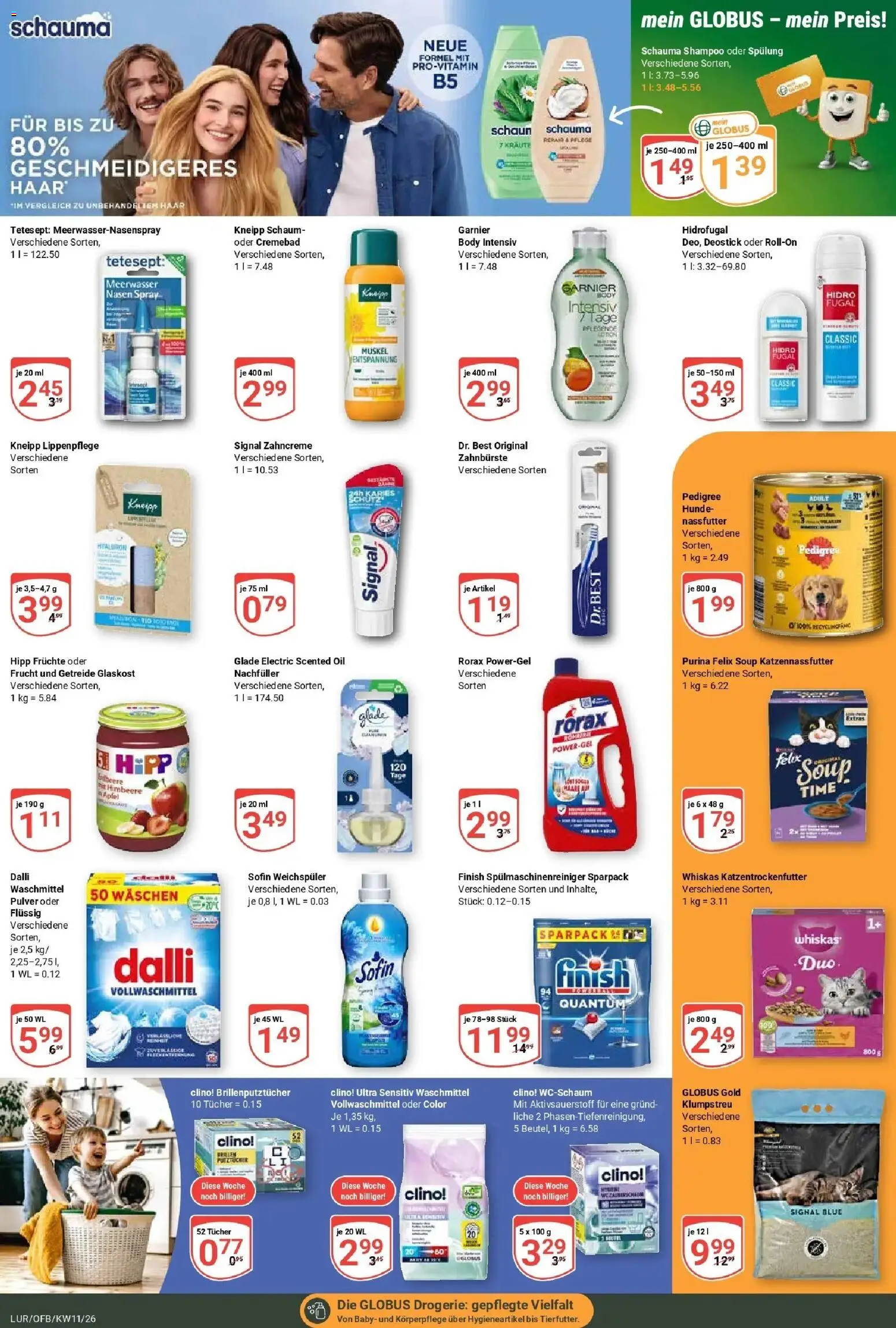 Globus prospekt Hamburg	 – gültig ab 09.03.2026 | Seite: 18 | Produkte: Spülung, Zahnbürste, Weichspüler, Himbeere