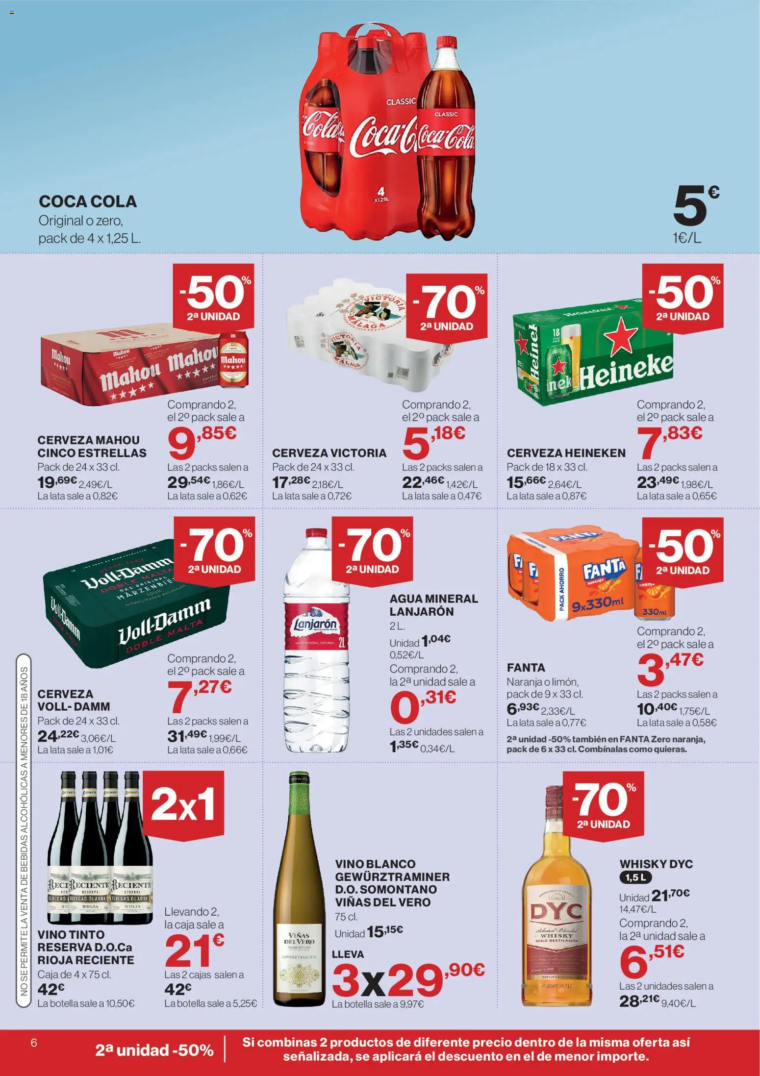 Hipercor catálogo │ válido desde el 23.04.2026 | Página: 6 | Productos: Vino, Whisky, Σπανάκι, Caja