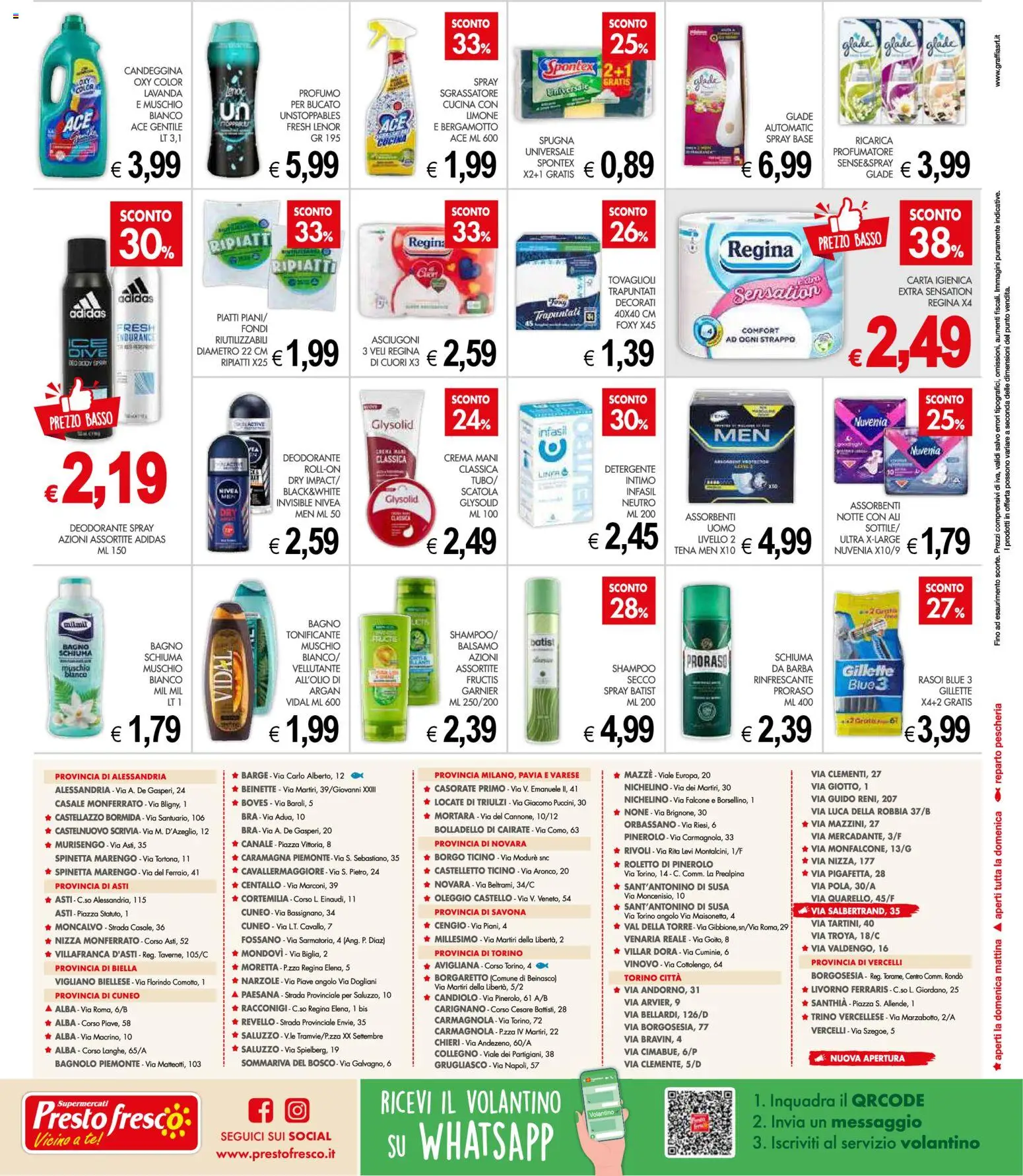 Volantino Presto Fresco del 02.03.2026 | Pagina: 8 | Prodotti: Balsamo, Deodorante, Detergente, Intimo