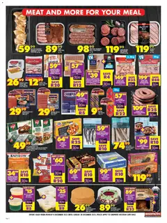 Shoprite specials catalogue – valid from 08.12.2025 | Page: 2 | Products: Cake, Polony, Fish, Burgers