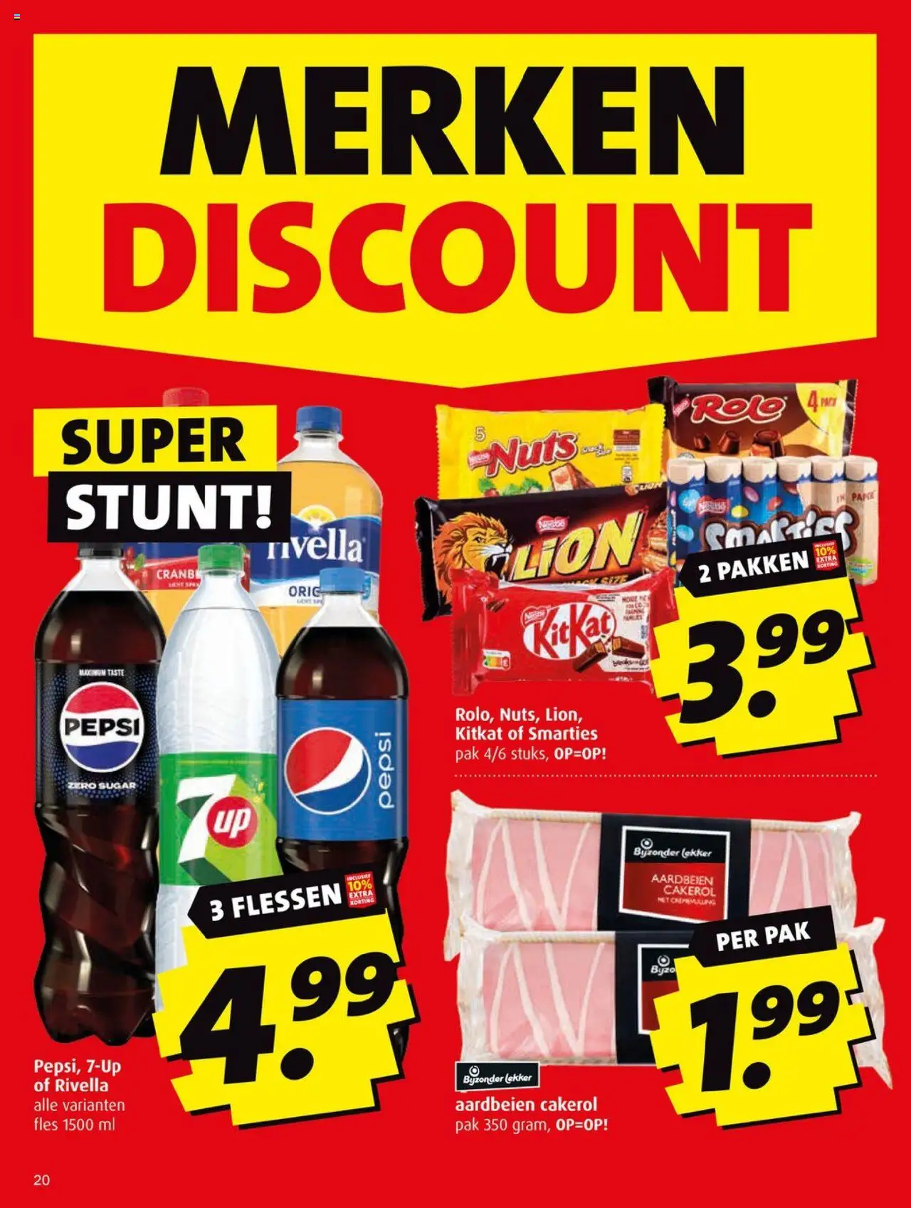  | Pagina: 20 | Producten: Aardbeien, Pepsi, 7up, Cake