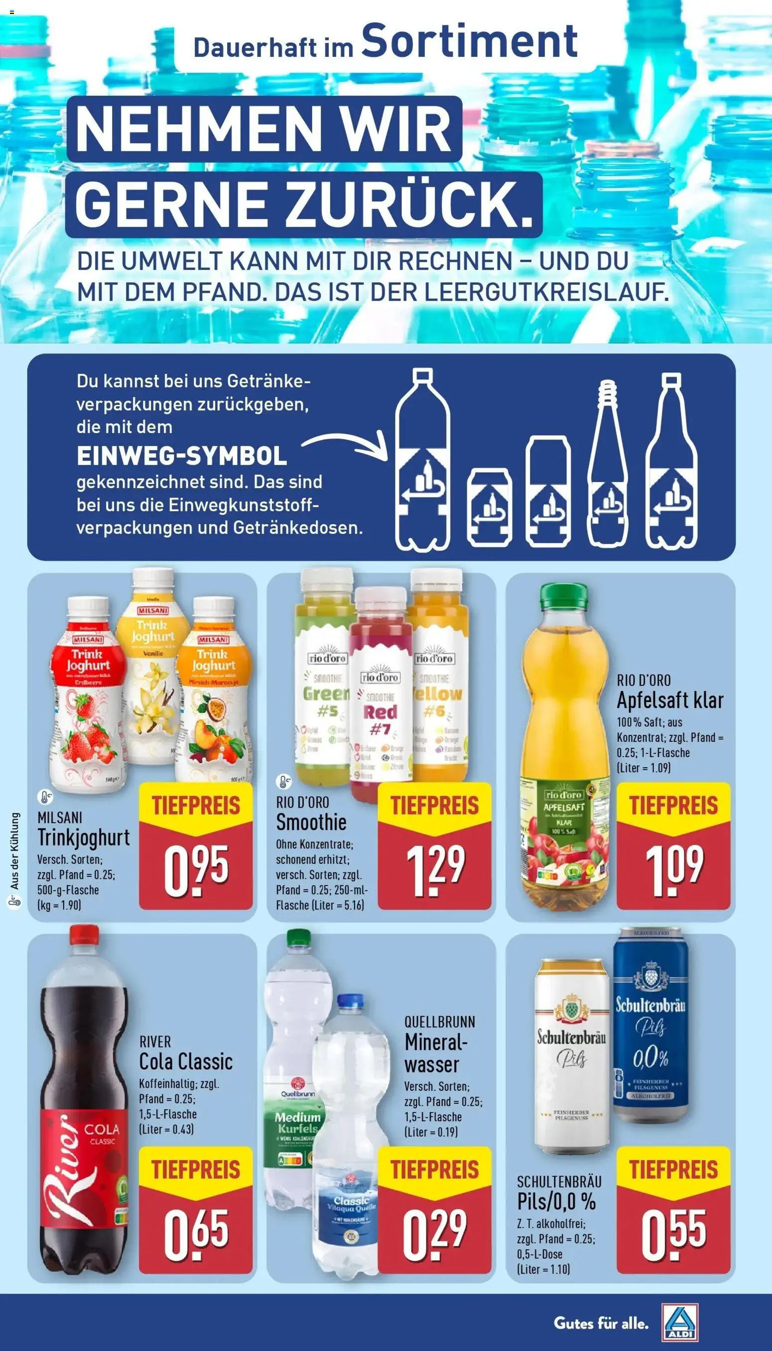 Aldi - ALDI Nord: Wochenangebote – gültig ab 09.11.2025 | Seite: 33 | Produkte: Cola, Joghurt, Trinkjoghurt, Pfirsich
