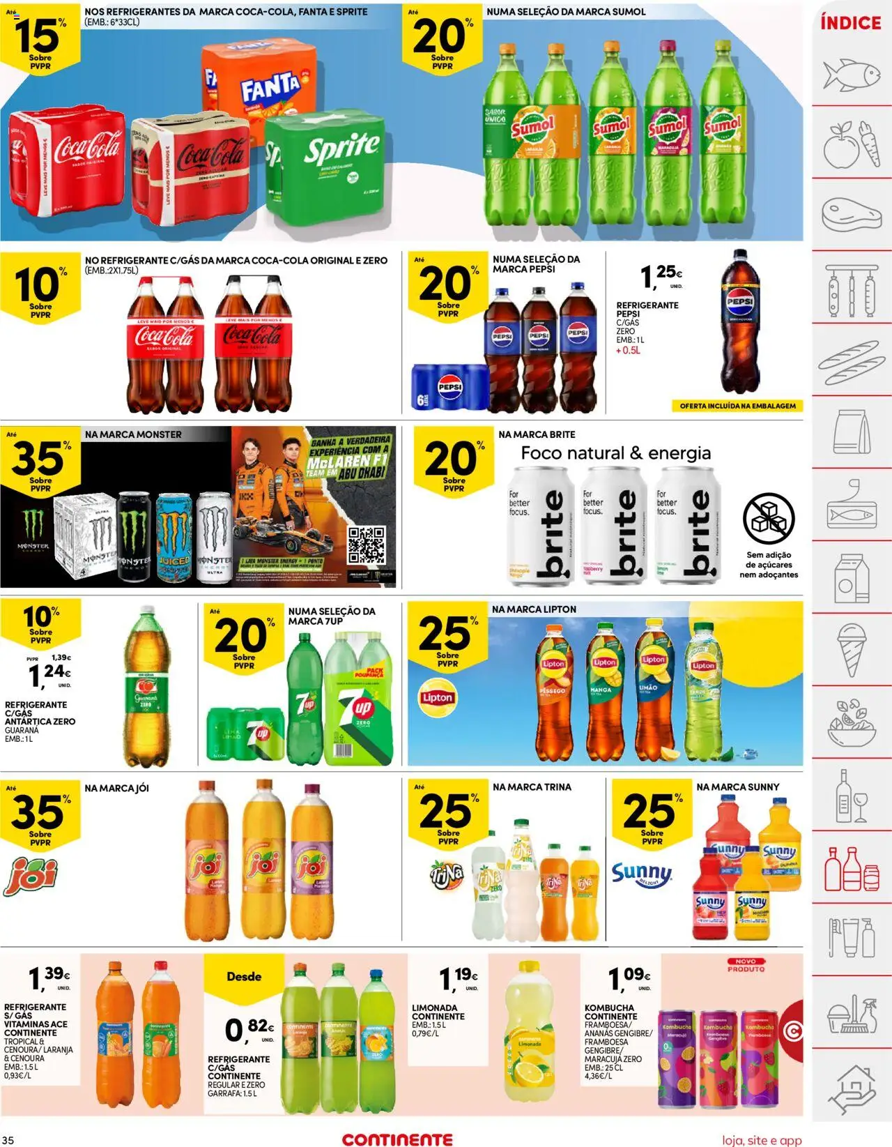 Continente folheto │ válido de 09.09.2025 | Página: 35 | Produtos: Kombucha, Açúcar, Cenoura, Soda