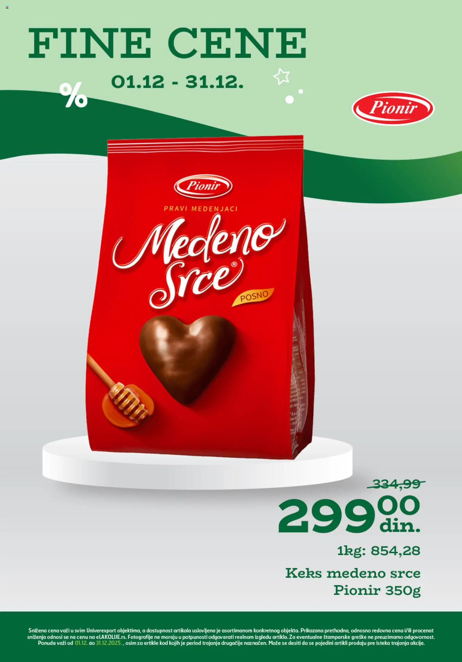 Univerexport katalog - važi od 01.12.2025 | Strana: 1 | Proizvode: Keks, Medenjaci