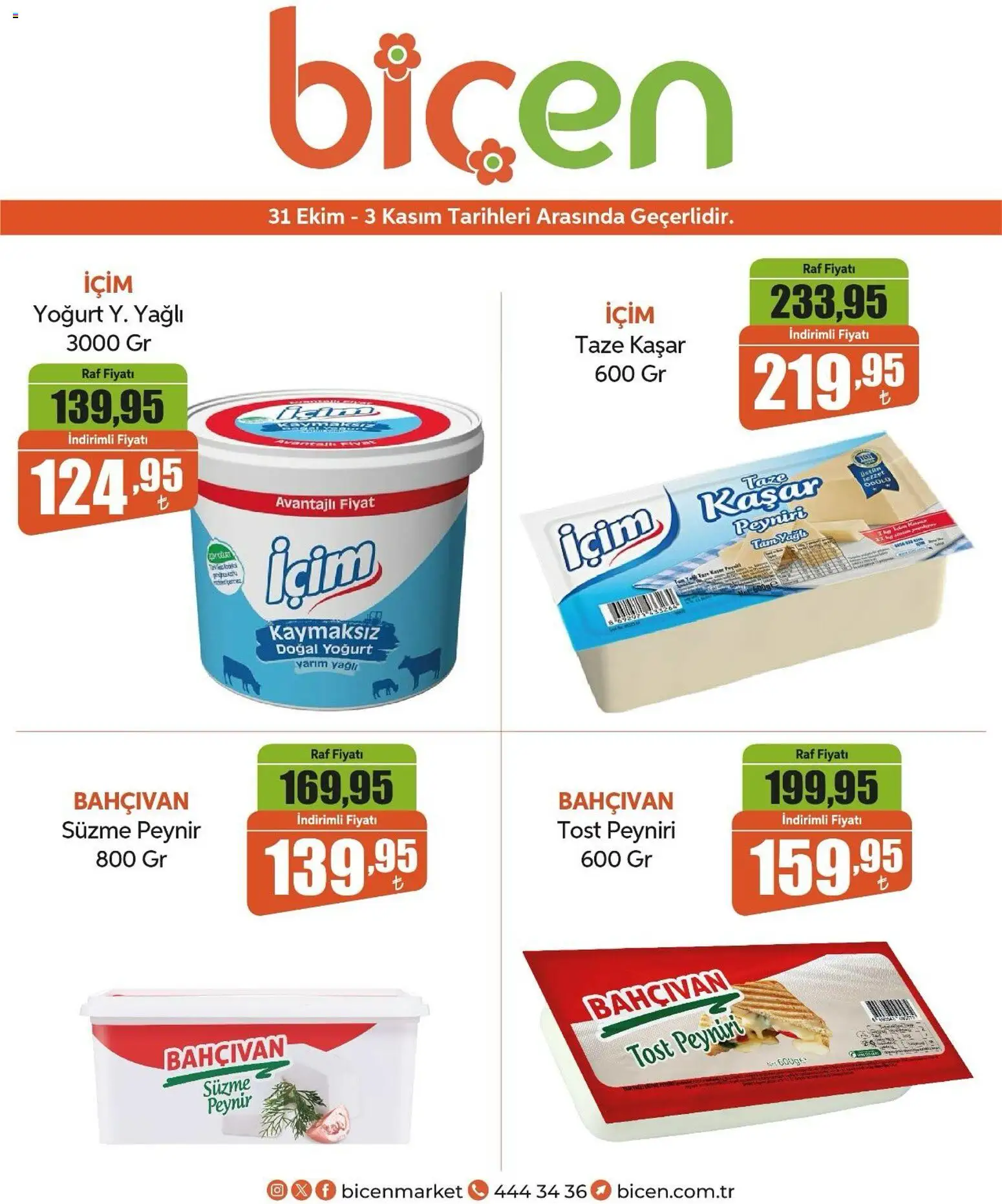 Biçen Market Katalog - 31.10.2025 tarihinden itibaren geçerlidir | Sayfa: 4 | Ürünler: Raf, Peynir, Yoğurt, Süzme peynir