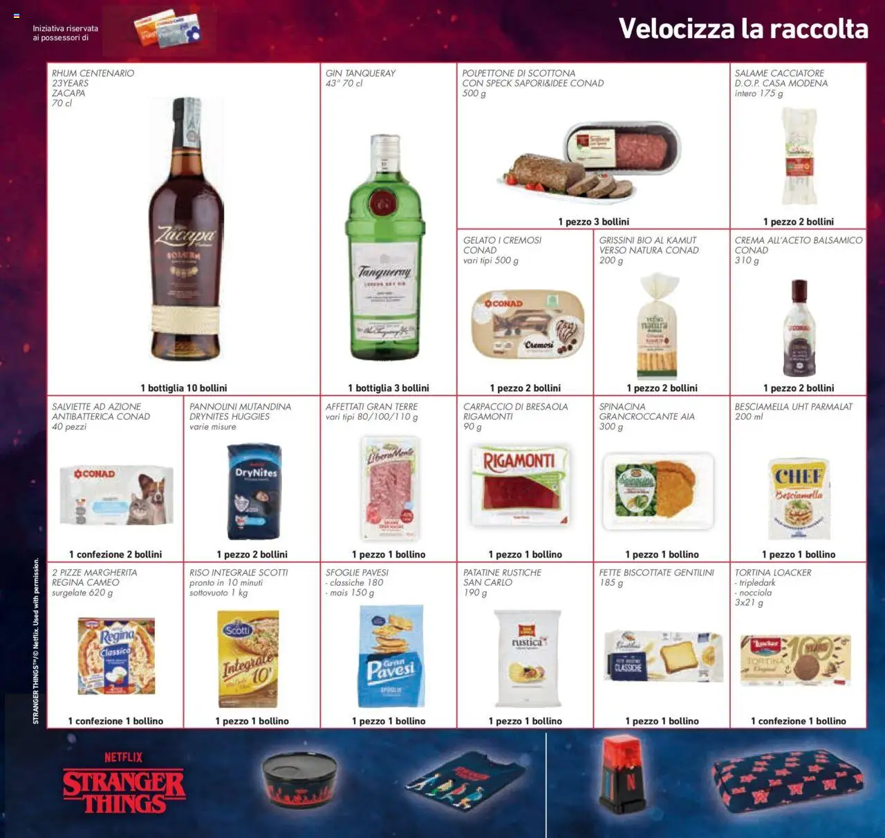 Volantino Conad del 08.10.2025 | Pagina: 44 | Prodotti: Pannolini, Pizza, Bresaola, Mais