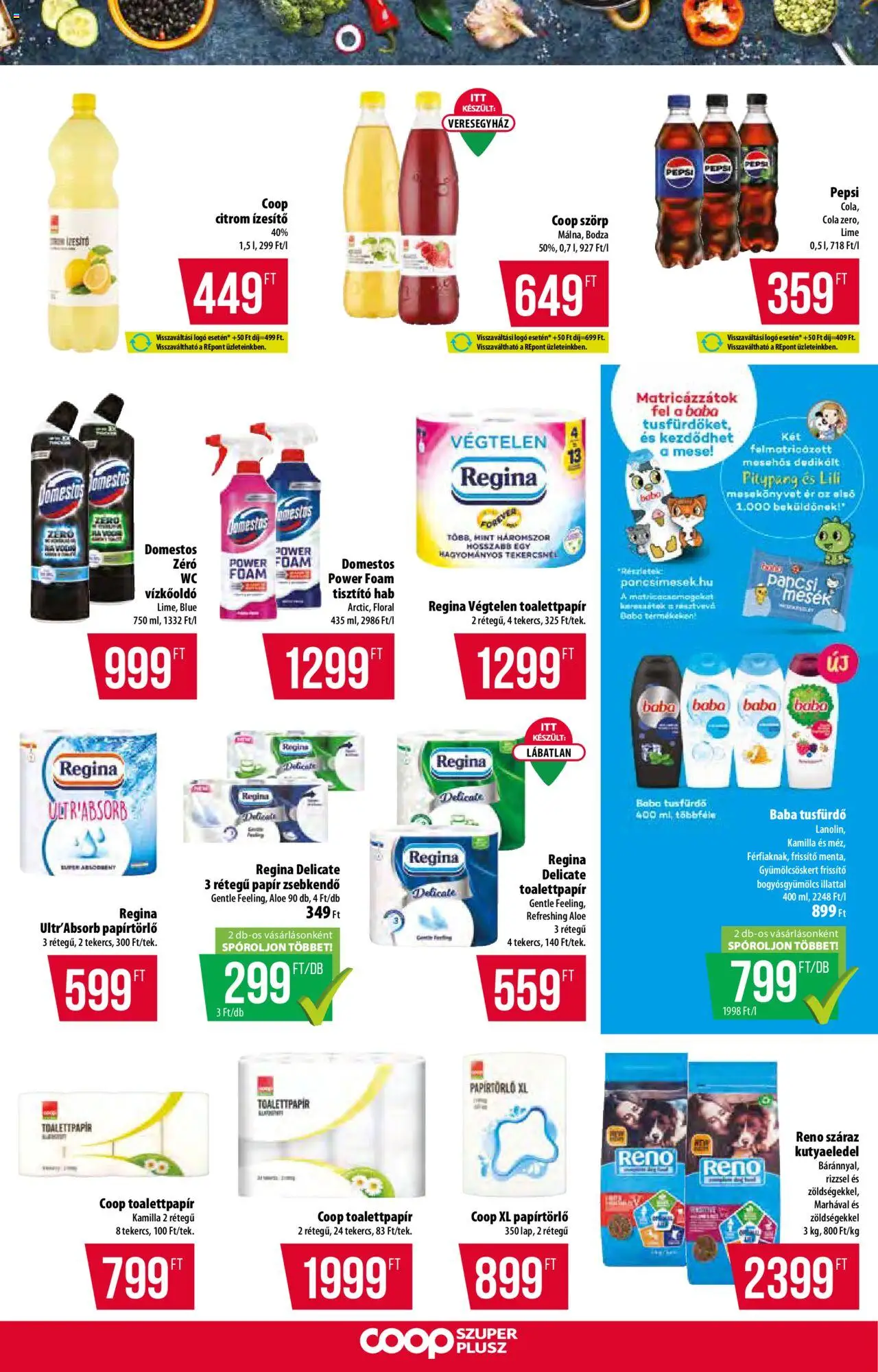 COOP akciós ujság - amely érvényes a következő dátumtól: 29.05.2025 | Oldal: 11 | Termékek: Szörp, Lime, Pepsi, Tusfürdő