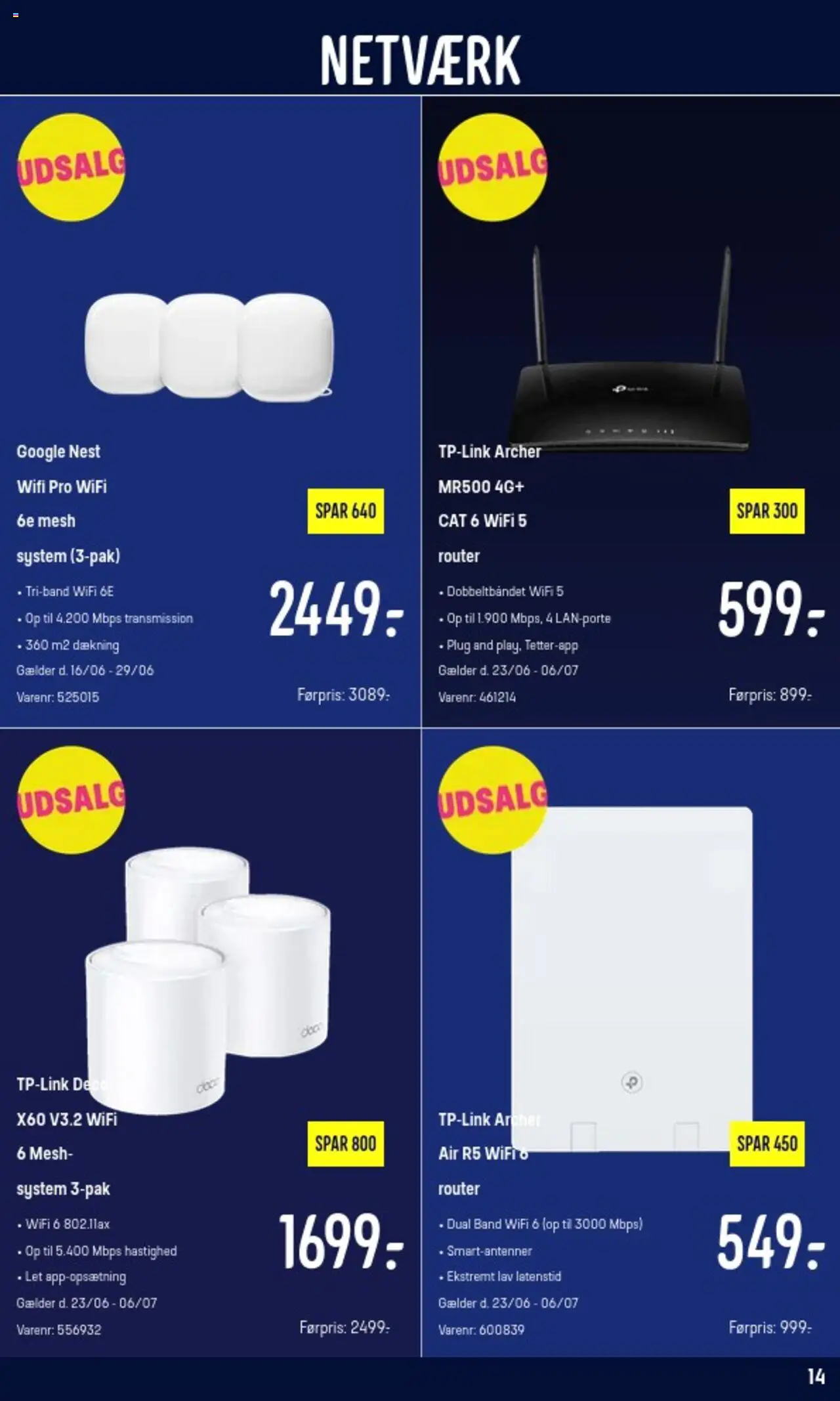 Elgiganten Tilbudsavis gyldig fra 23.06.2025 | Side: 14 | Produkter: Router