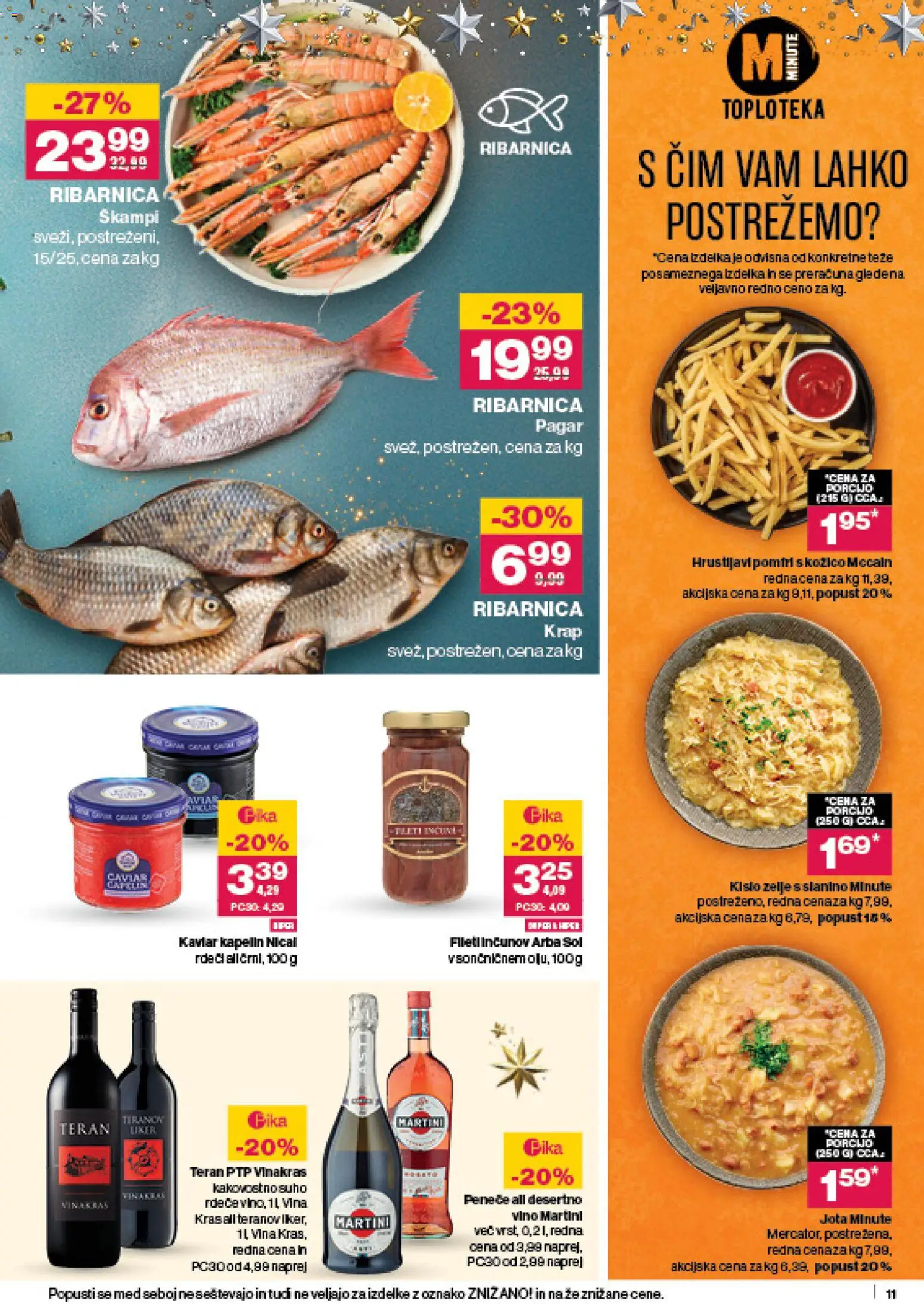Novi Mercator katalog ponudbe – veljaven od 18.12.2025 | Stran: 11 | Izdelki: Vino, Sol, Zelje