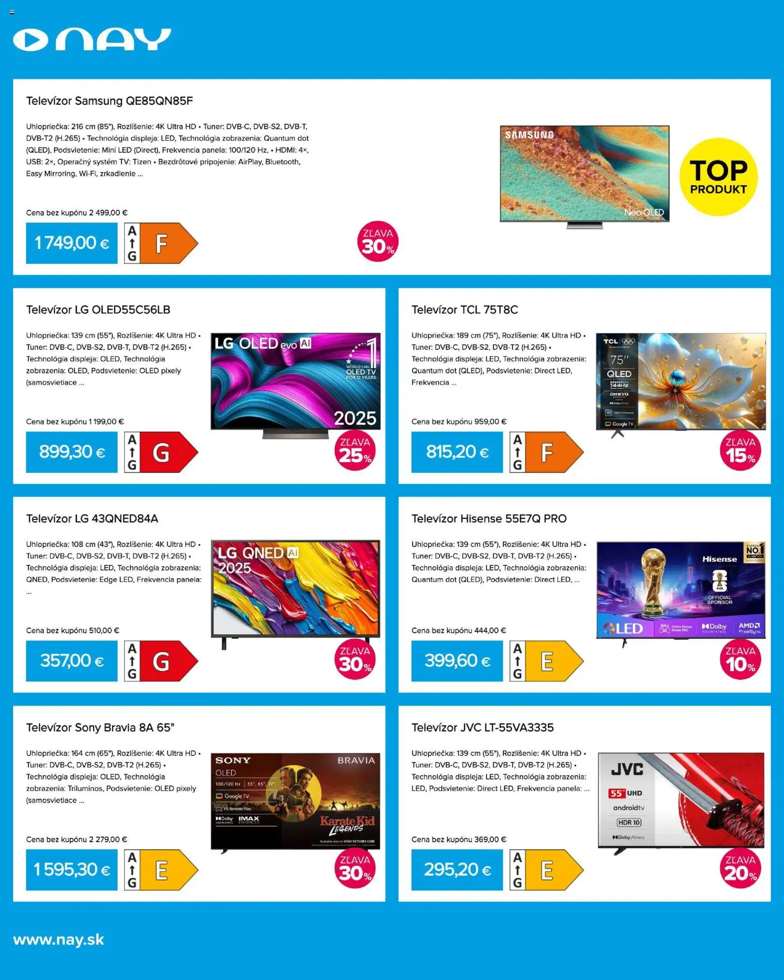 Nové NAY Elektrodom akcie – leták je platný od 09.03.2026 | Strana: 6 | Produkty: Tv, Samsung, Led, USB