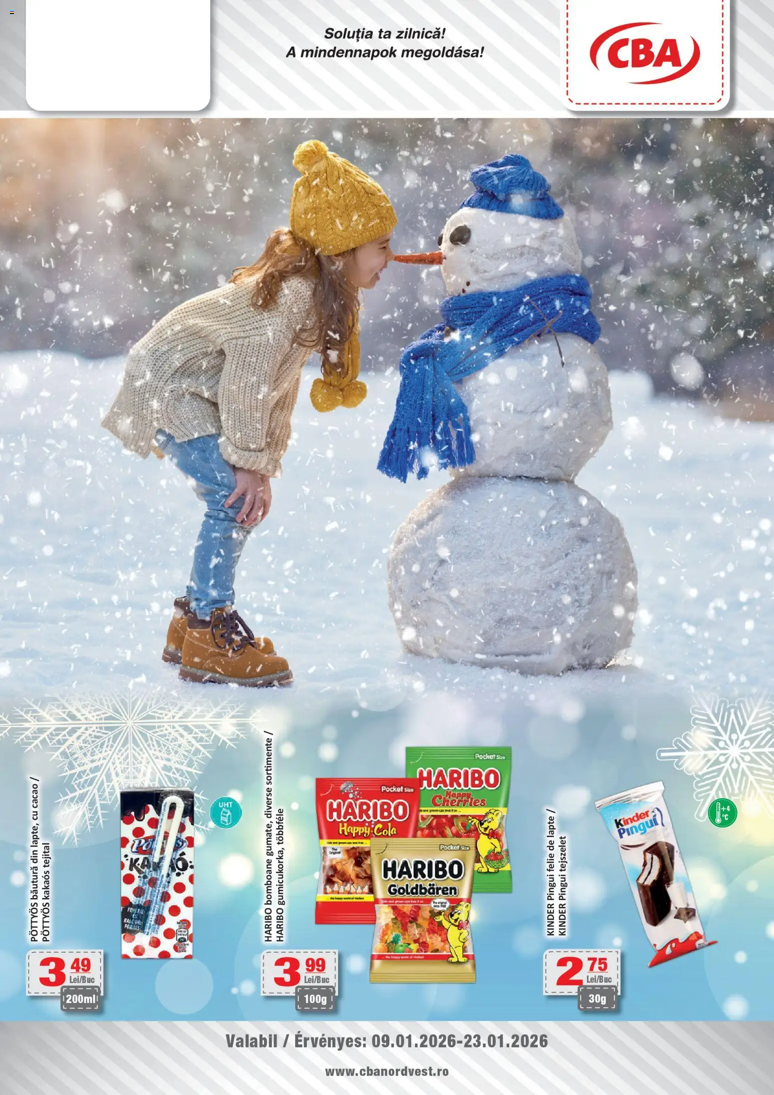 Noul catalog CBA – valabil de la 09.01.2026 | Pagină: 1 | Produse: Amerikan servis, Lapte, Bomboane, Cacao