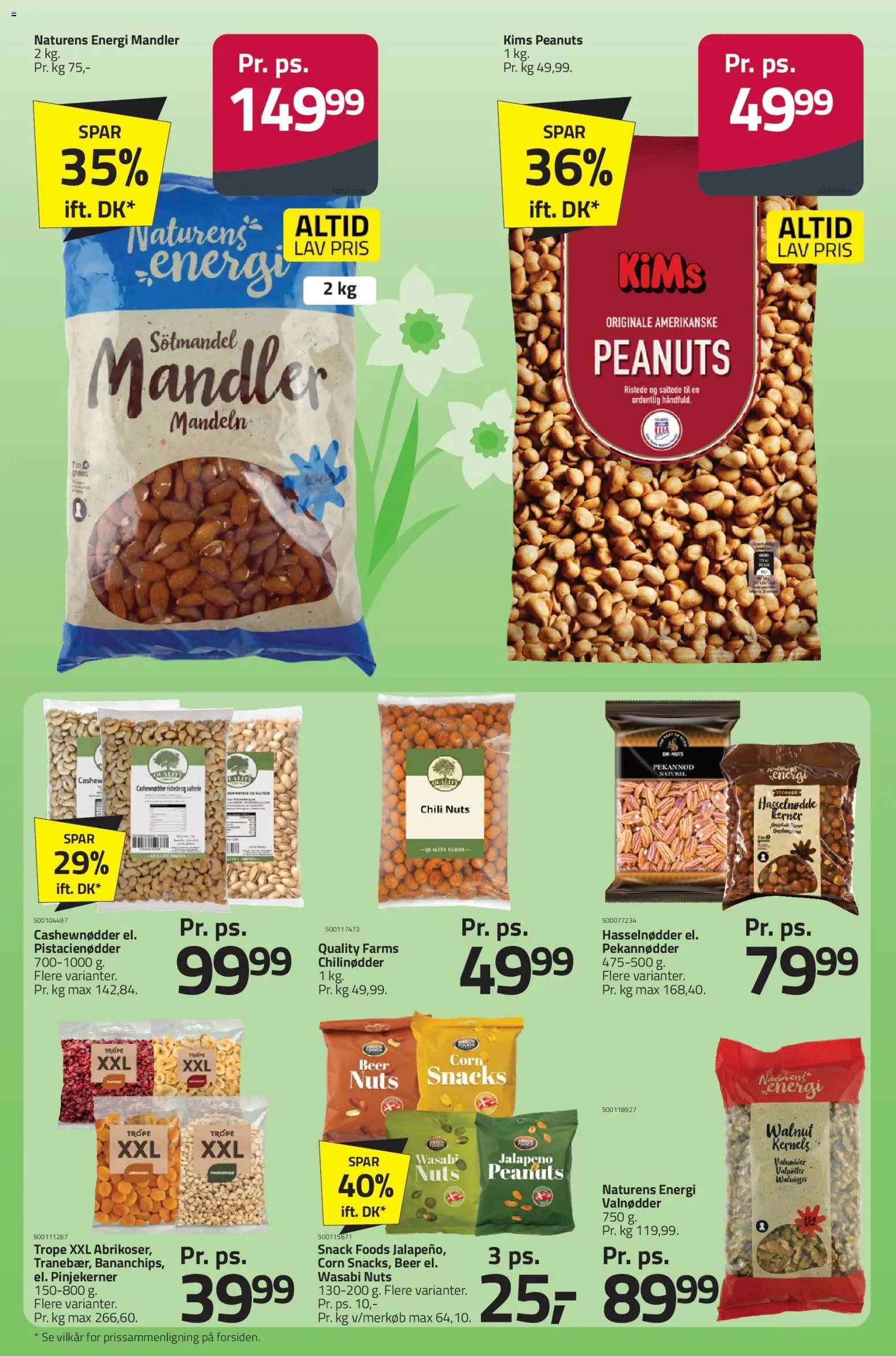 Fleggaard tilbudsavis – gyldig fra 29.04.2026 | Side: 19 | Produkter: Peanuts, Mandler, Hasselnødder, Cashewnødder