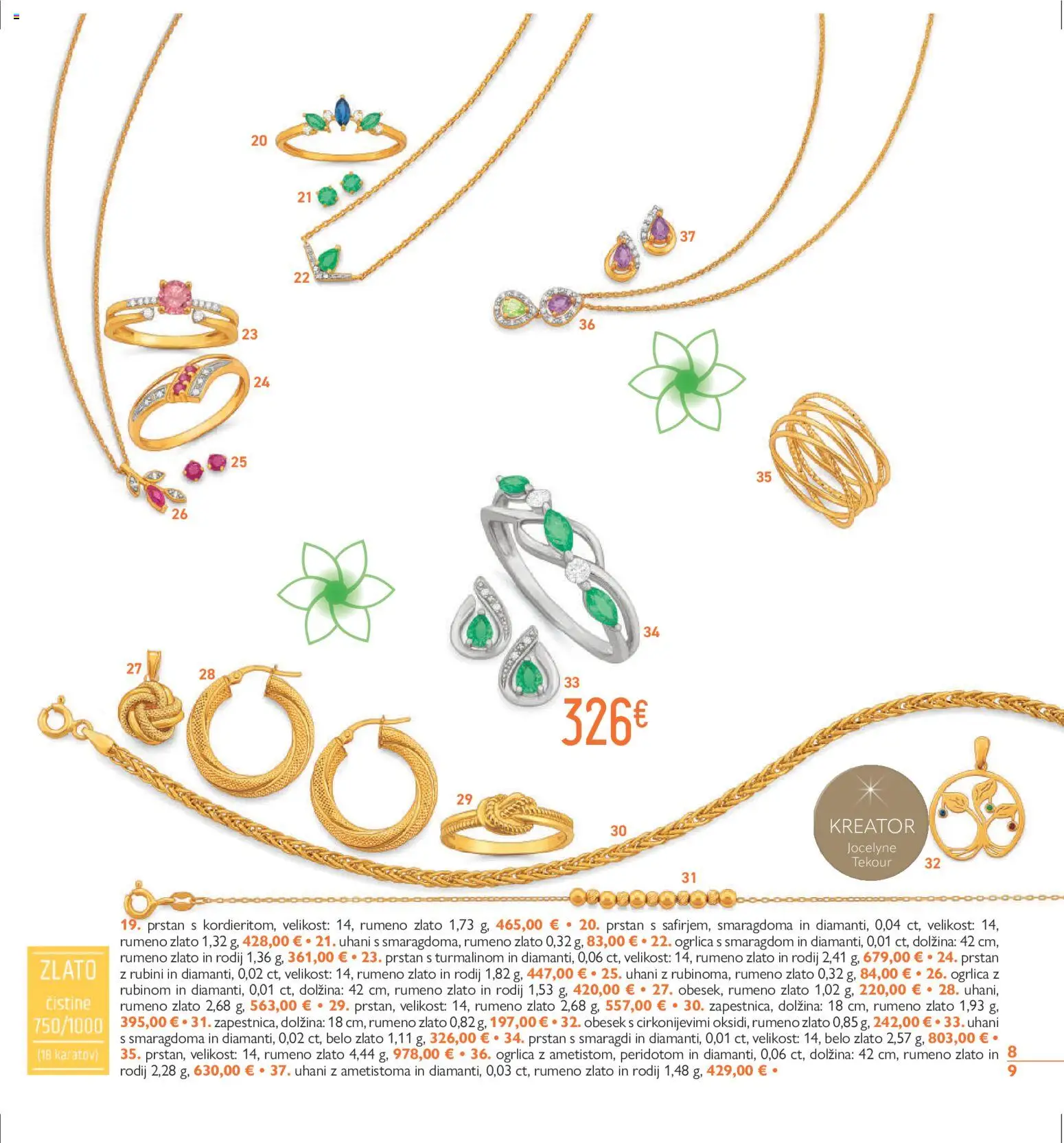 Novi E.leclerc katalog ponudbe – veljaven od 07.04.2026 | Stran: 9 | Izdelki: Prstan, Uhani