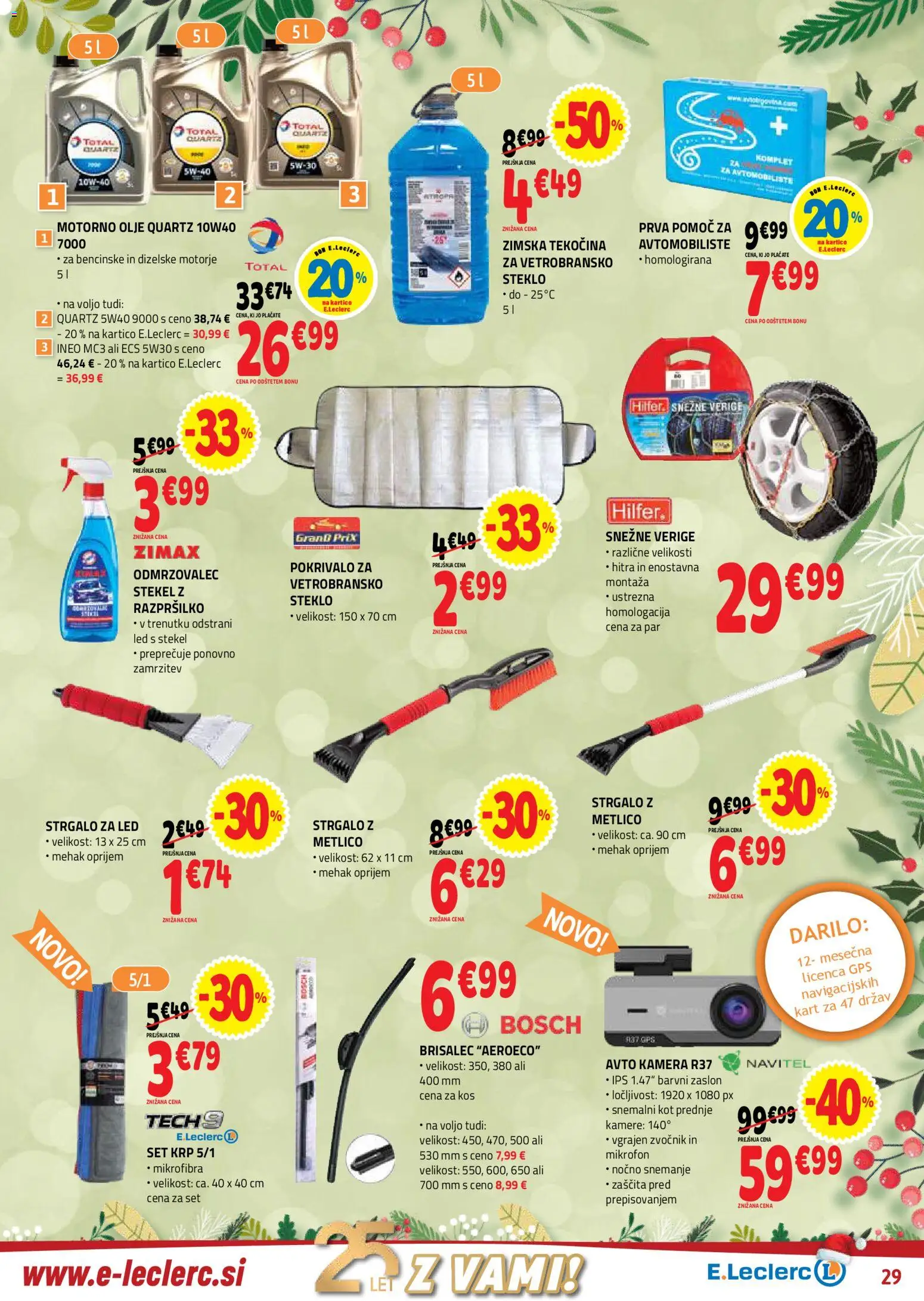 Novi E.leclerc katalog ponudbe – veljaven od 27.12.2025 | Stran: 29 | Izdelki: Kamera, Mikrofon, Kos, Olje