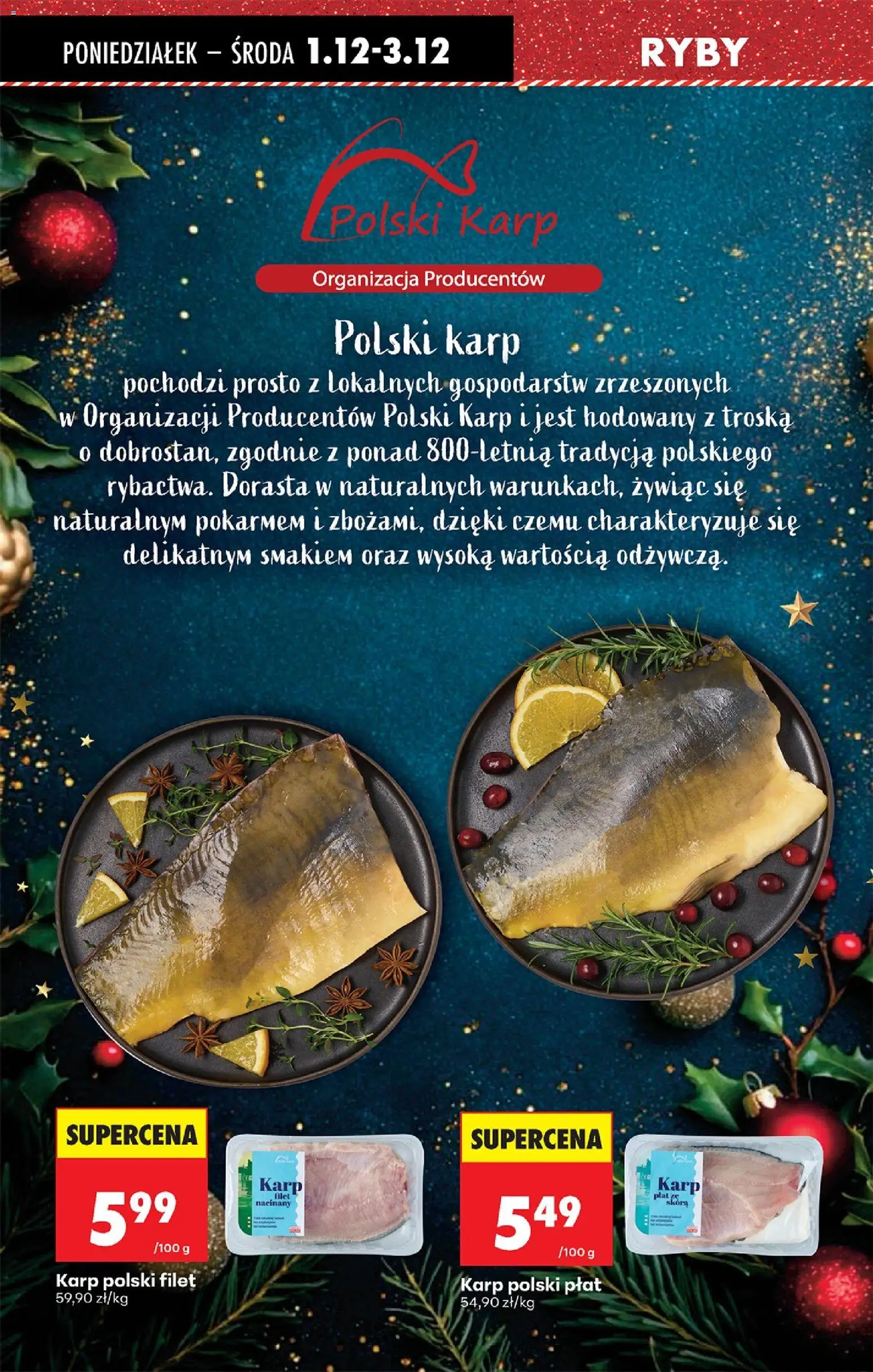 Biedronka gazetka od 01.12.2025 | Strona: 43 | Produkty: Karp, Ryby