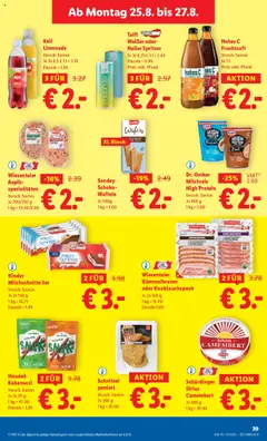 Lidl Flugblatt gültig ab 21.08.2025 | Seite: 41 | Produkte: Zucker, Rum, Milch, Saft