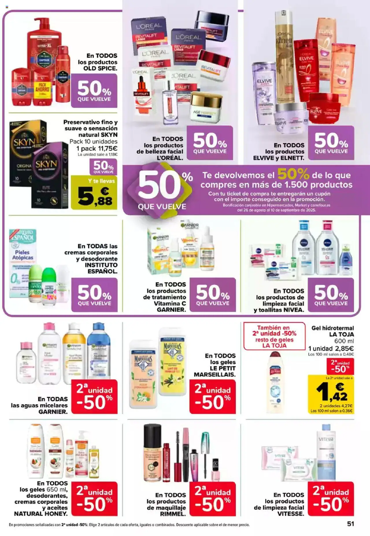 Carrefour folleto │ válido desde el 08.08.2025 | Página: 55 | Productos: Maquillaje, Desodorante, Té