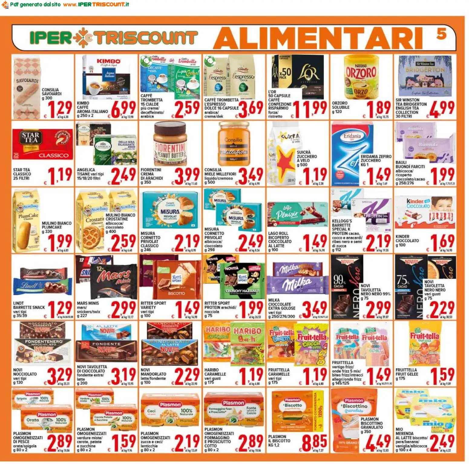 Volantino Ipertriscount del 13.02.2026 | Pagina: 5 | Prodotti: Pesce, Latte, Miele, Savoiardi