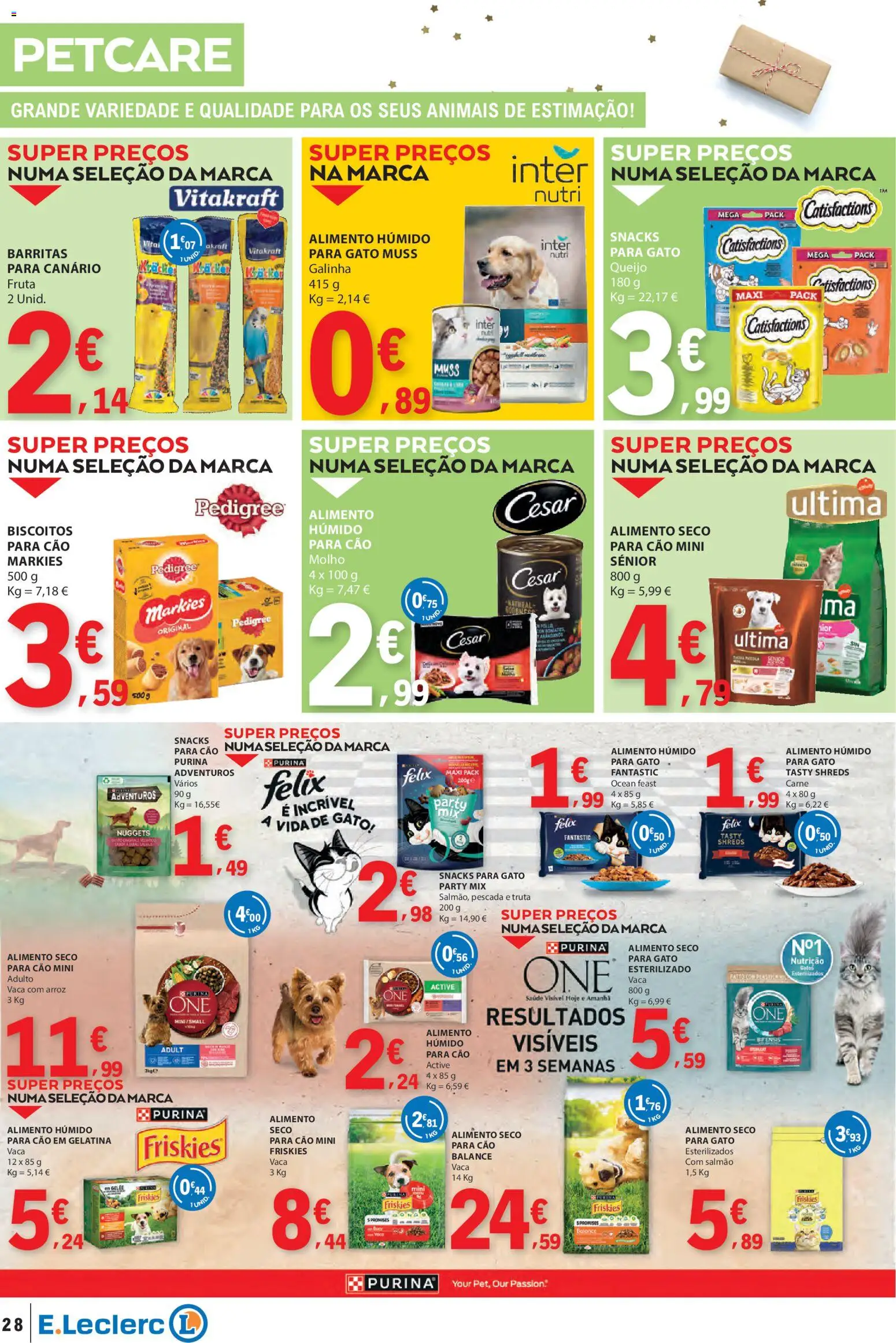 E.Leclerc folheto │ válido de 27.11.2025 | Página: 28 | Produtos: Salmão, Arroz, Biscoitos, Nuggets