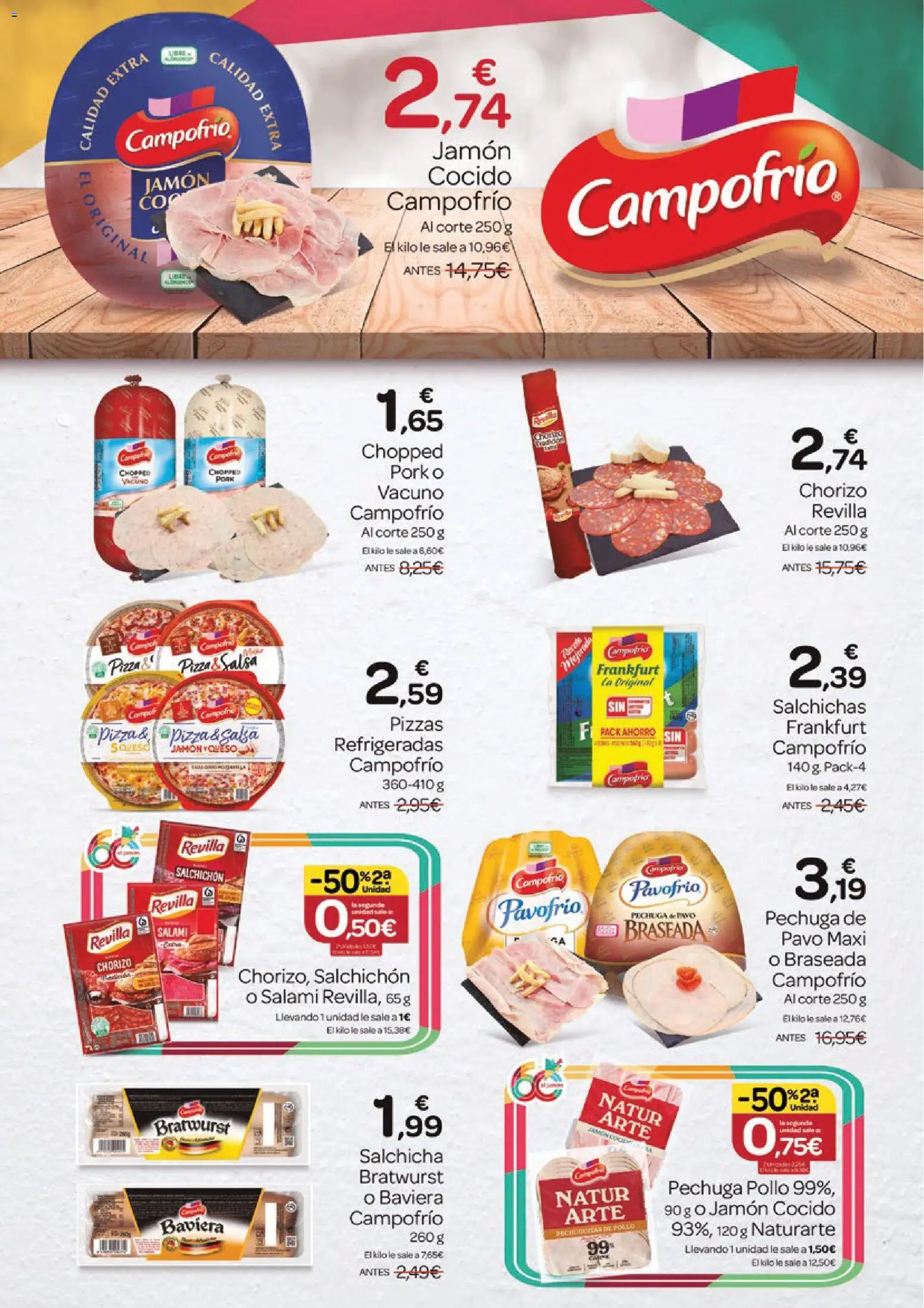 Supermercados El Jamón folleto │ válido desde el 23.04.2026 | Página: 22 | Productos: Queso, Jamón, Pizza, Salami