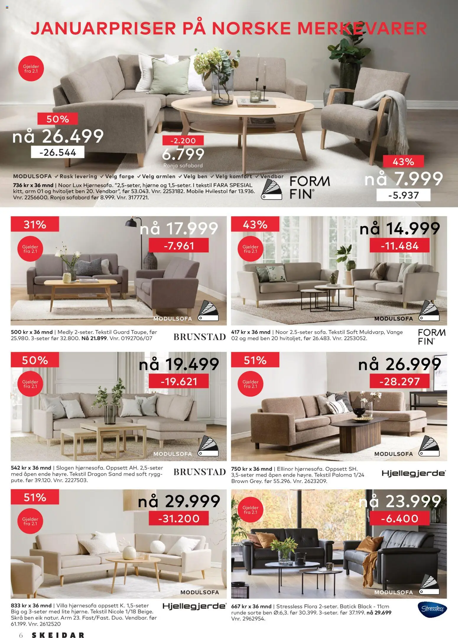 {H1} | Side: 6 | Produkter: Hvilestol