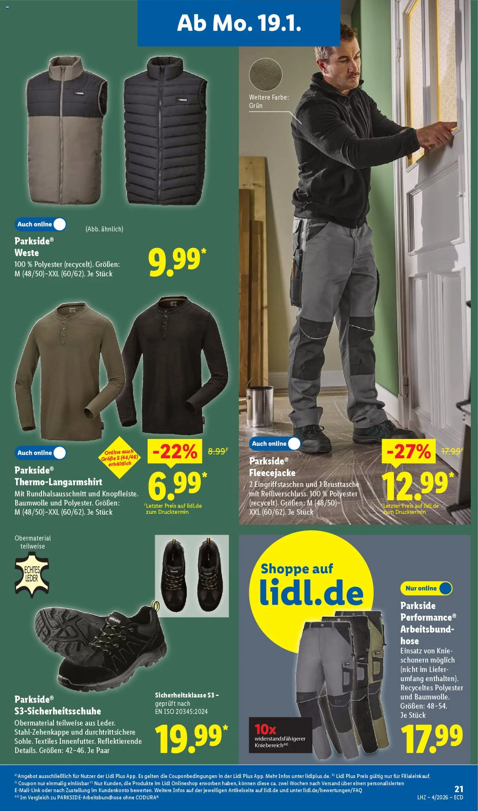 Lidl Prospekt Gladenbach – gültig ab 19.01.2026 | Seite: 33 | Produkte: Weste, Hose