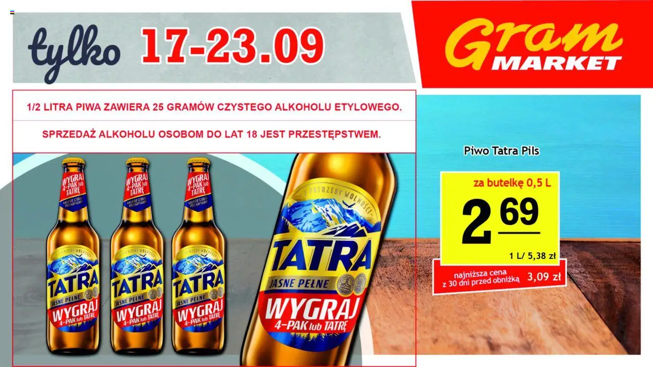 Gram Market Gazetka - Niesłychanie Niskie Ceny od 17.09.2025 | Strona: 10 | Produkty: Piwo