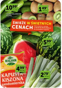 Pogląd oferty "Euro Sklep gazetka" - ważna od 02.04.2026 | Strona: 10 | Produkty: Arbuz, Kapusta kiszona, Kiwi, Ogórki