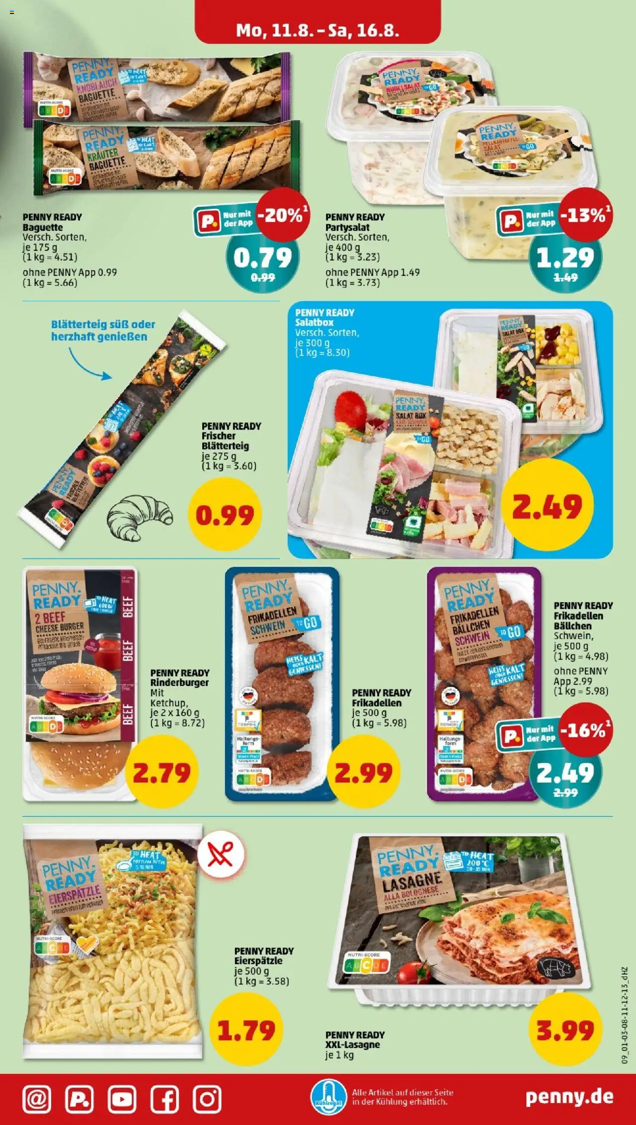 Penny - Sachsen-Anhalt - gültig ab dem 11.08.2025 | Seite: 9 | Produkte: Box, Burger, Baguette, Salat