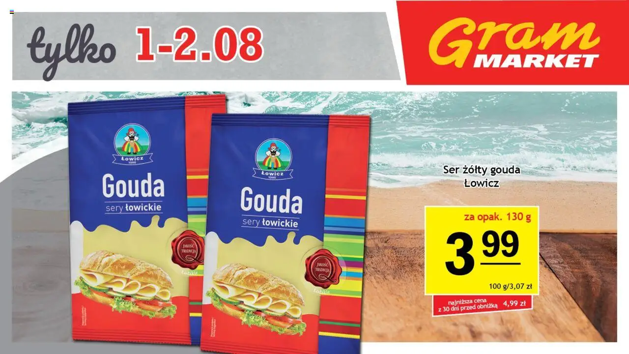 Gram Market Gazetka - Niesłychanie Niskie Ceny od 01.08.2025 | Strona: 6 | Produkty: Ser żółty, Sery, Ser